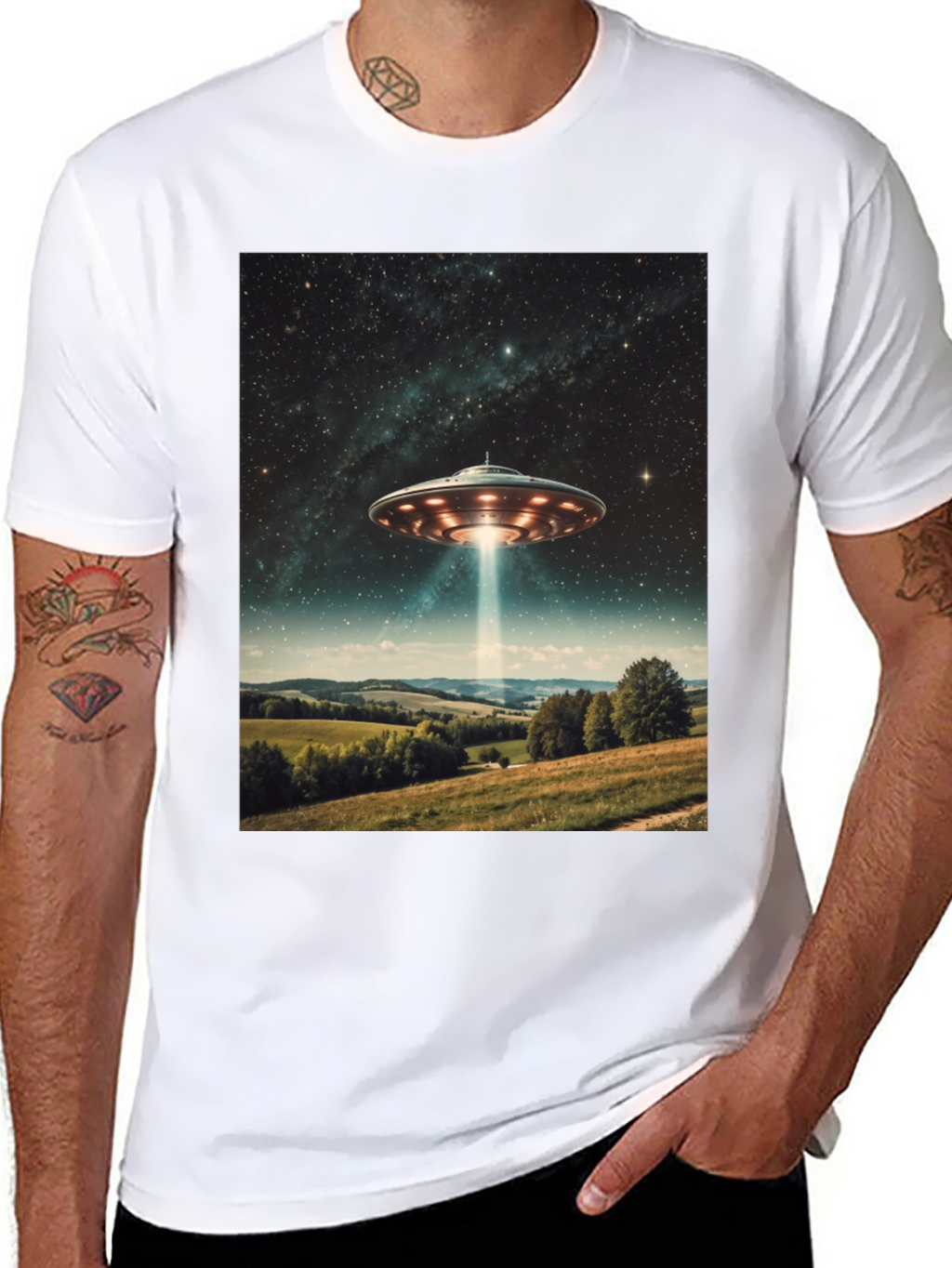 UFO Abduction T-Shirt - Sci-Fi Graphic Tee