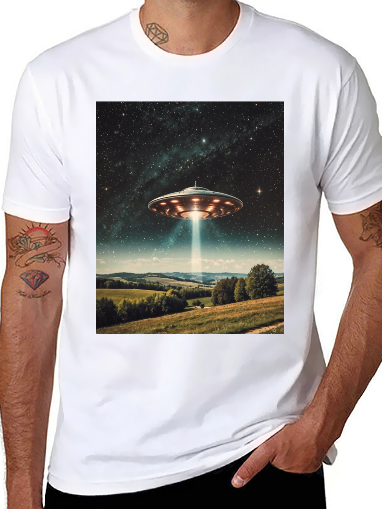 UFO Abduction T-Shirt - Sci-Fi Graphic Tee