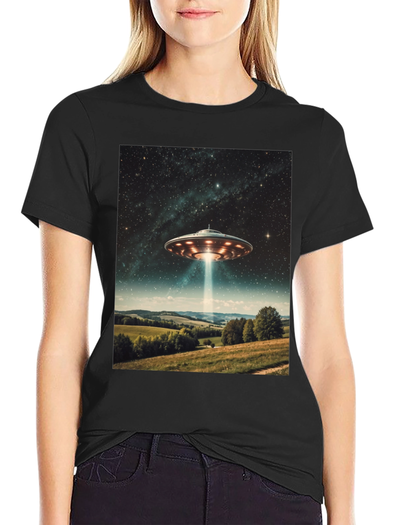UFO Abduction T-Shirt - Sci-Fi Graphic Tee