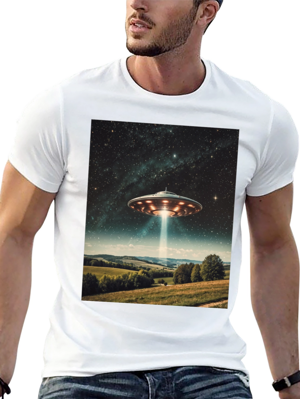 UFO Abduction T-Shirt - Sci-Fi Graphic Tee