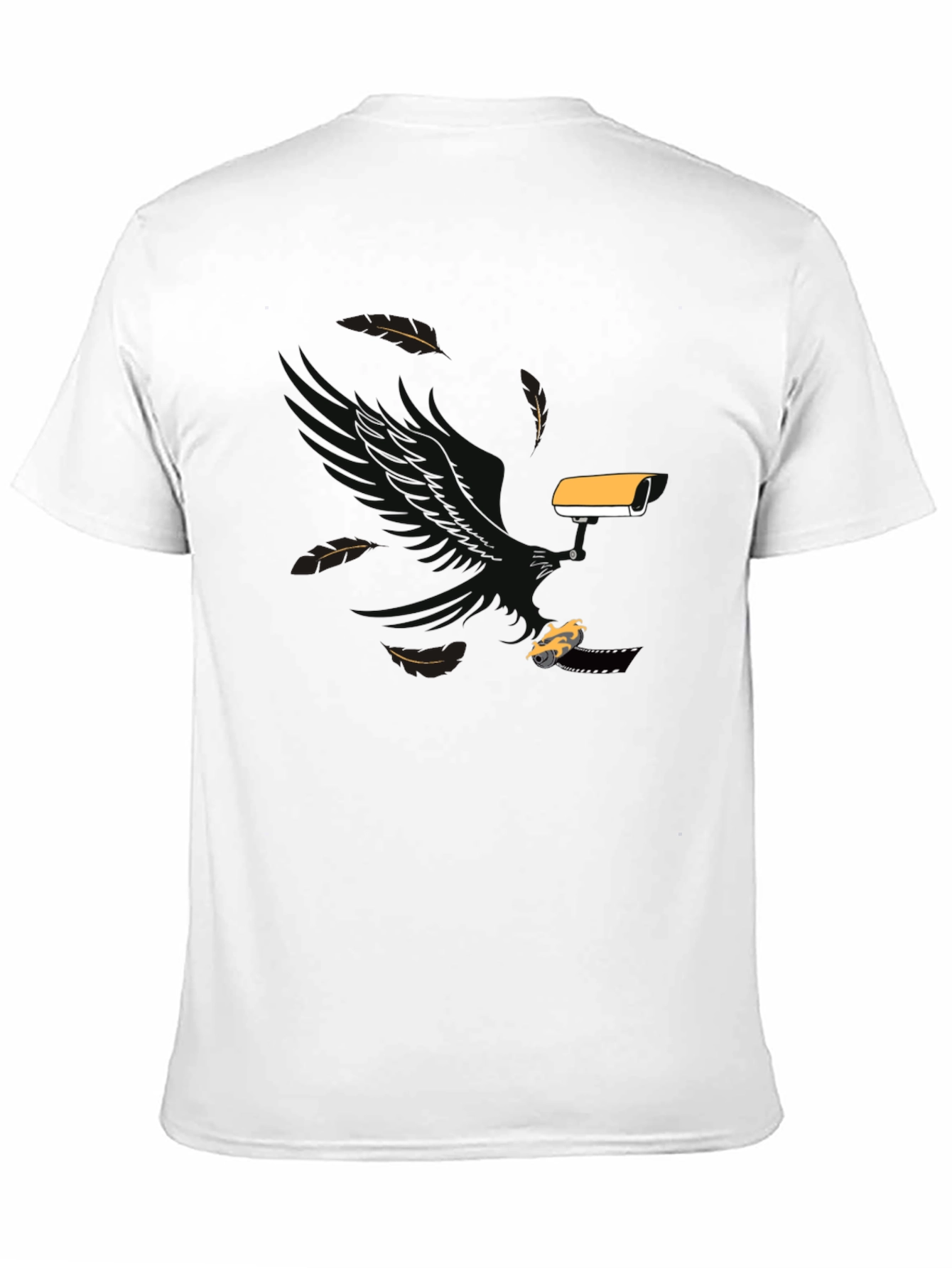 Surveillance T-Shirt: Eagle Camera & Car Graphic Tee