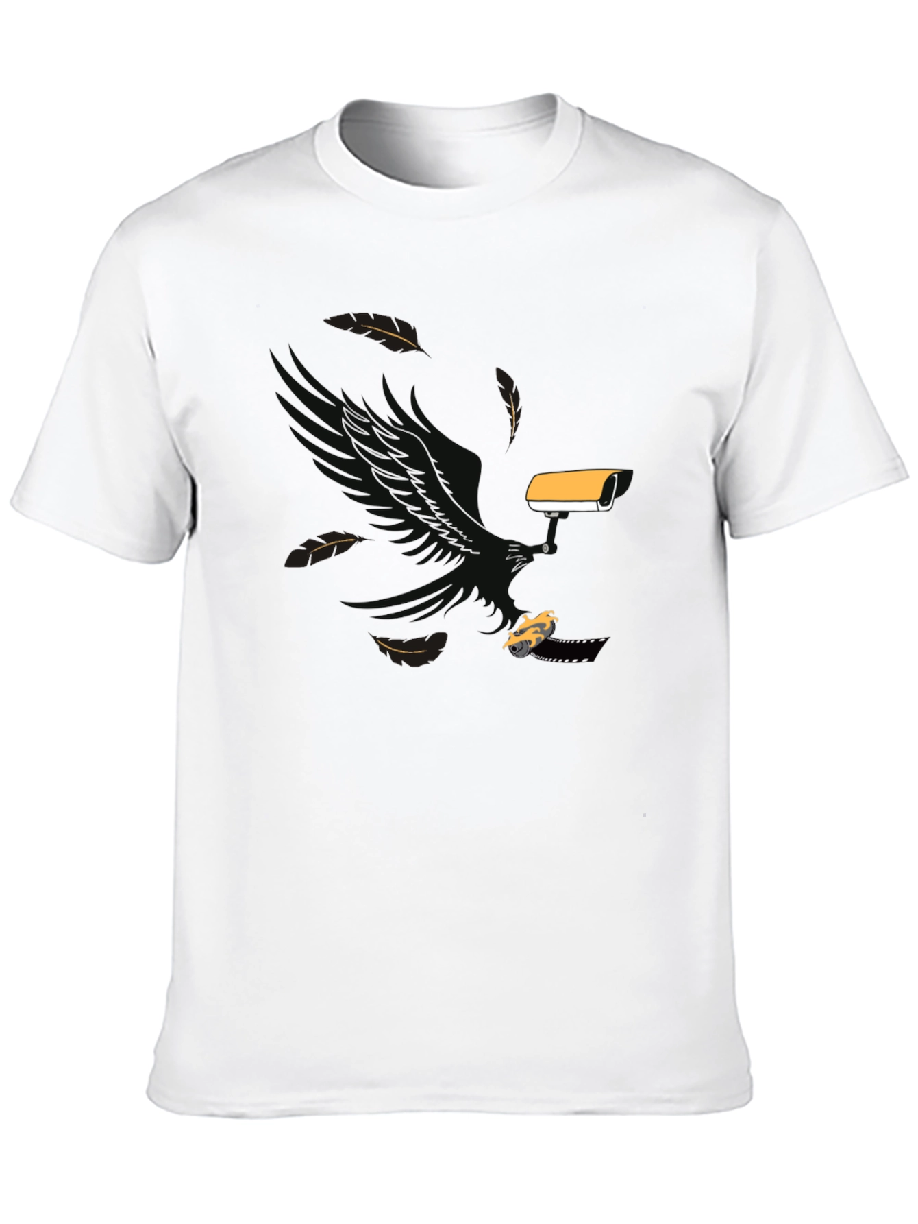 Surveillance T-Shirt: Eagle Camera & Car Graphic Tee