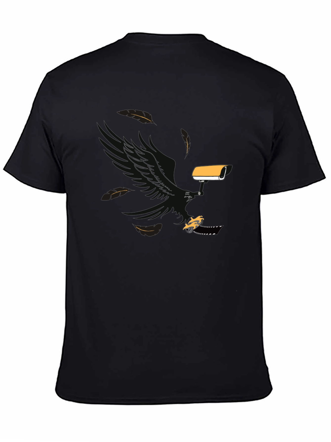Surveillance T-Shirt: Eagle Camera & Car Graphic Tee
