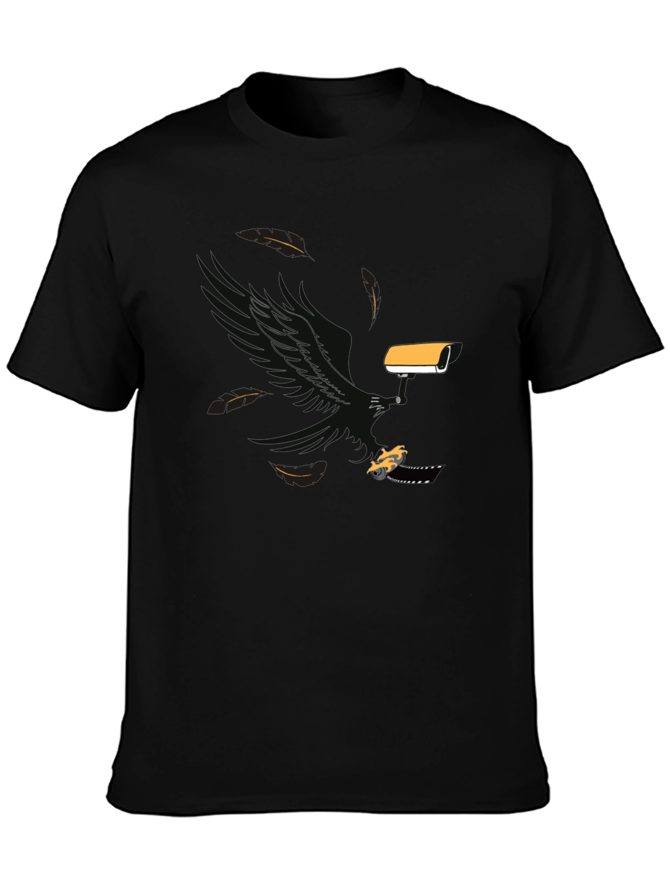 Surveillance T-Shirt: Eagle Camera & Car Graphic Tee
