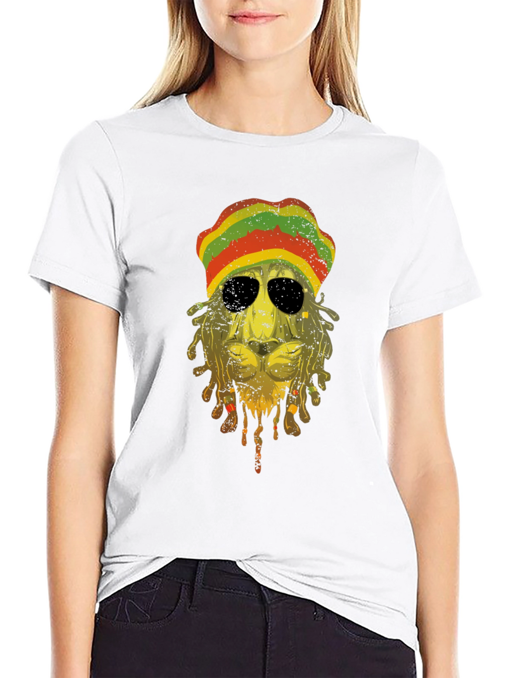 Rasta Lion Graphic Tee - Reggae Vibes