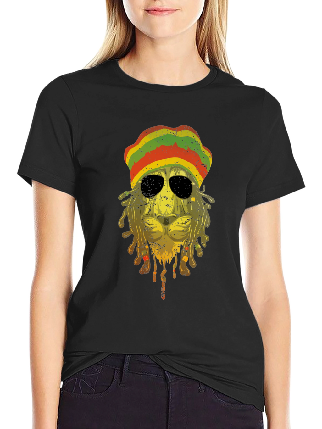 Rasta Lion Graphic Tee - Reggae Vibes