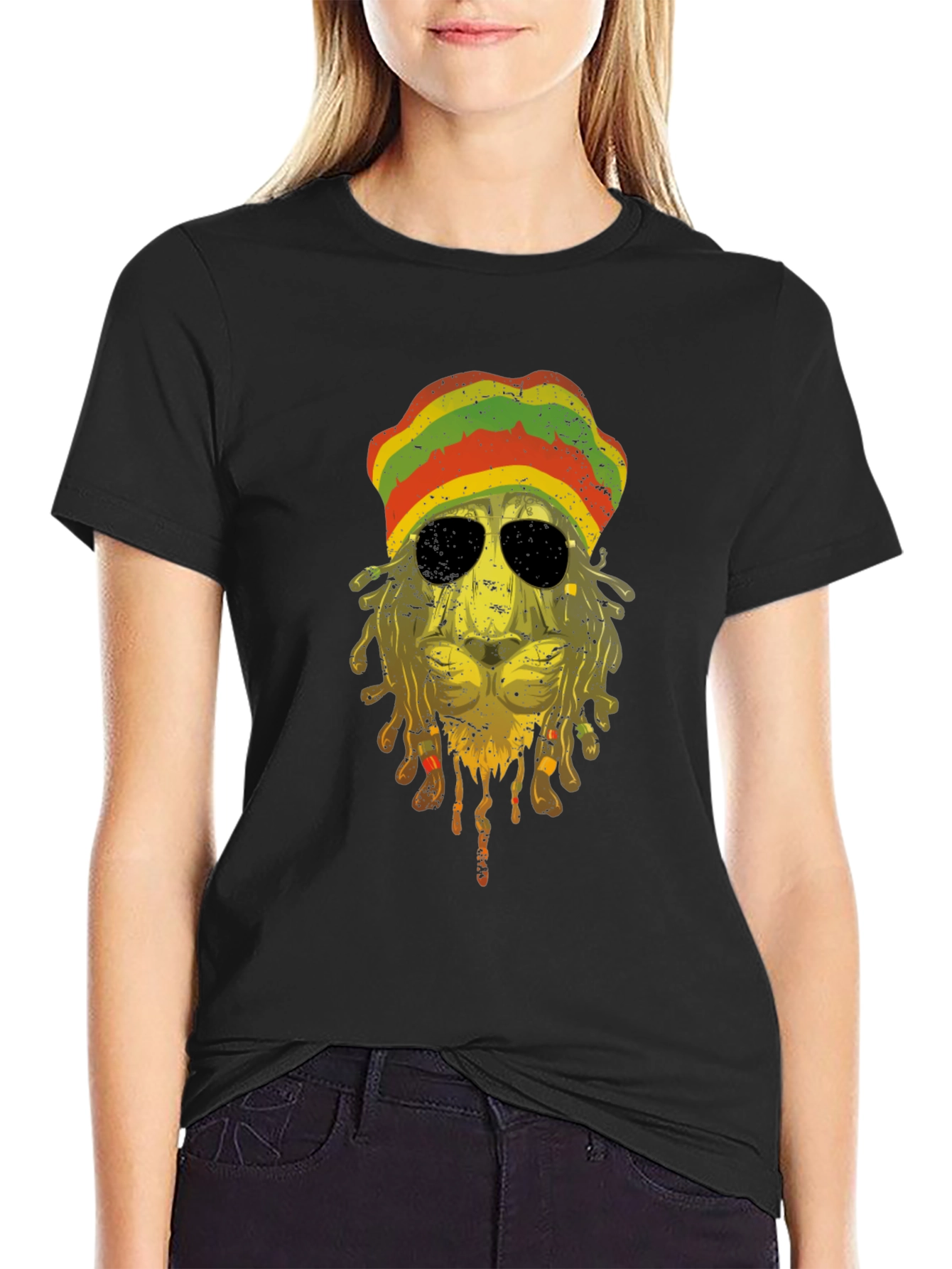 Rasta Lion Graphic Tee - Reggae Vibes
