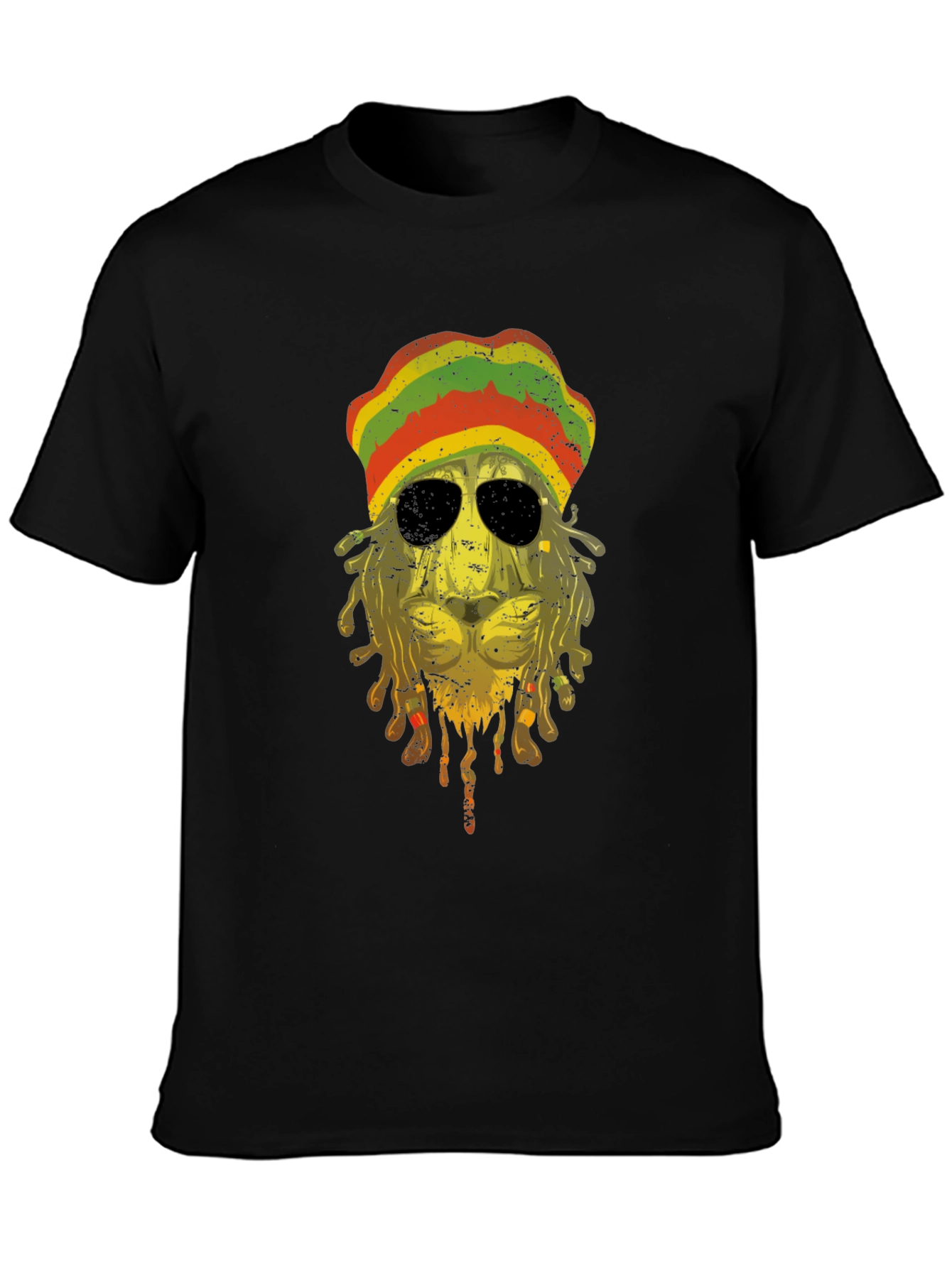 Rasta Lion Graphic Tee - Reggae Vibes
