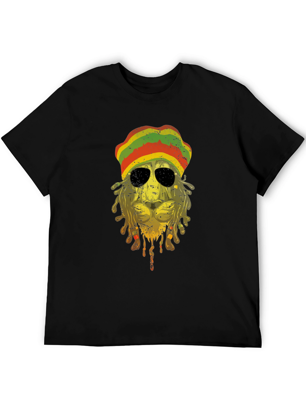 Rasta Lion Graphic Tee - Reggae Vibes