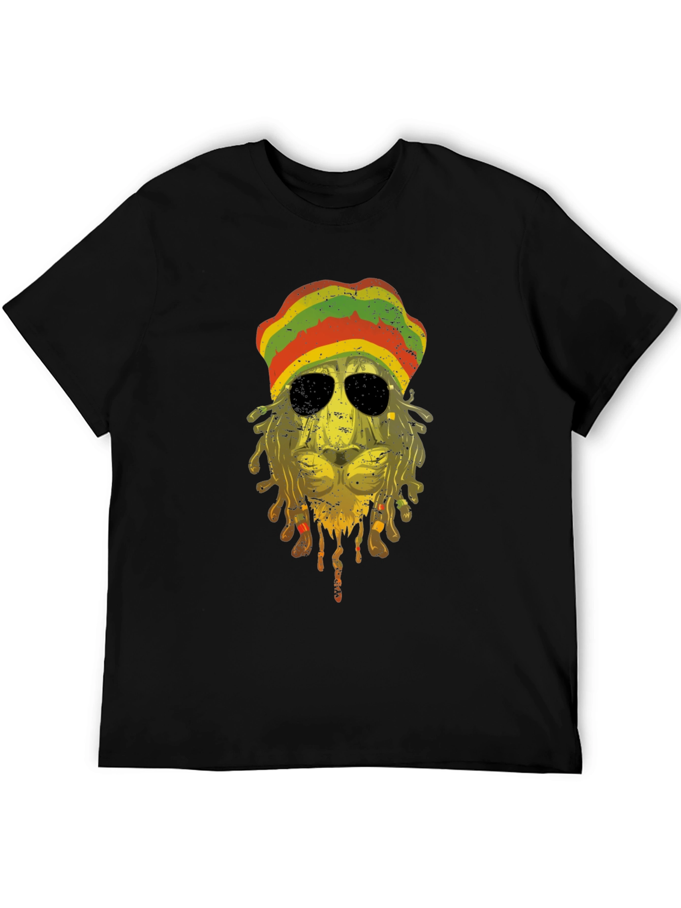 Rasta Lion Graphic Tee - Reggae Vibes