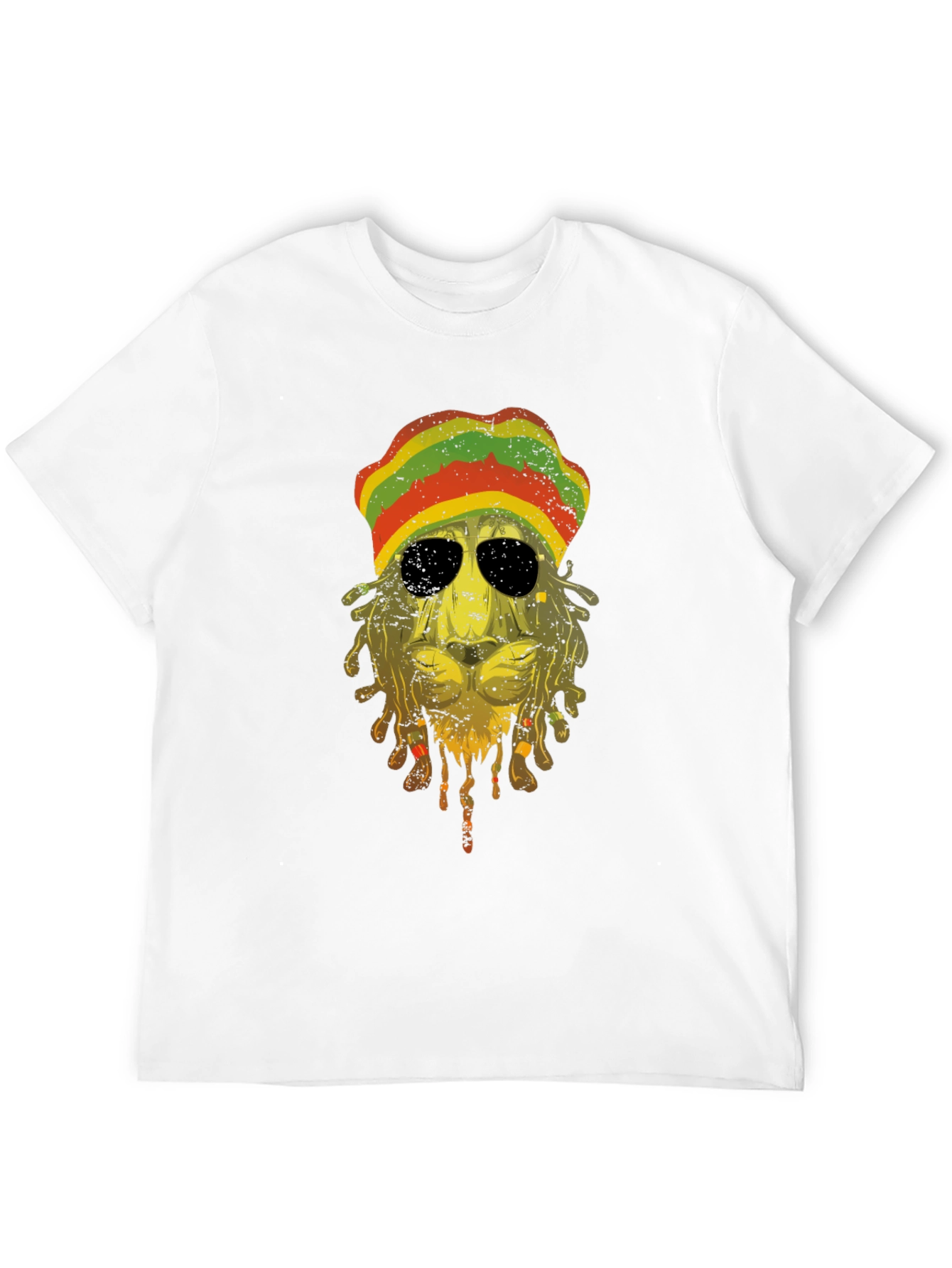 Rasta Lion Graphic Tee - Reggae Vibes