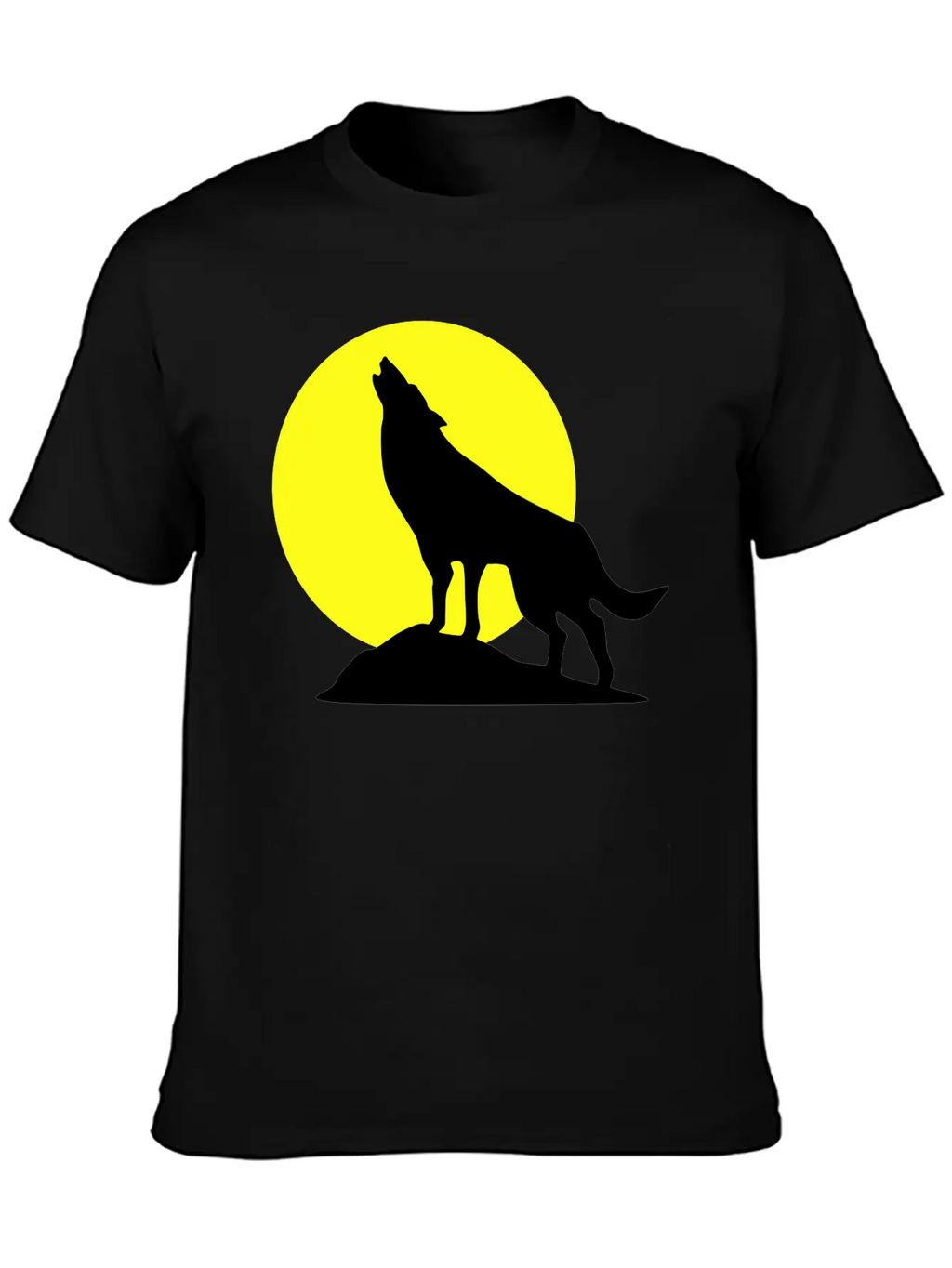 Wolf And Full Moon, Wolve Breathable Soft Cotton T-Shirt – Timeless Casual Look