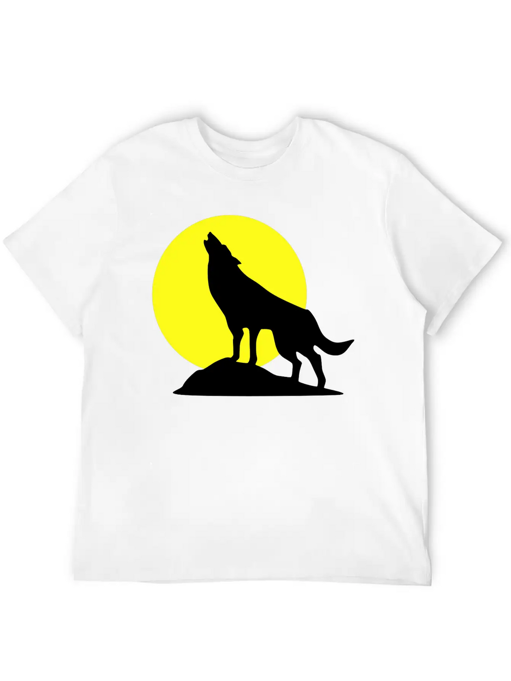 Wolf And Full Moon, Wolve Breathable Soft Cotton T-Shirt – Timeless Casual Look