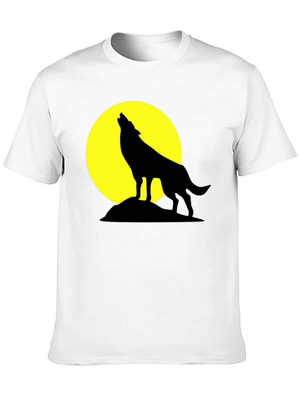 Wolf And Full Moon, Wolve Breathable Soft Cotton T-Shirt – Timeless Casual Look