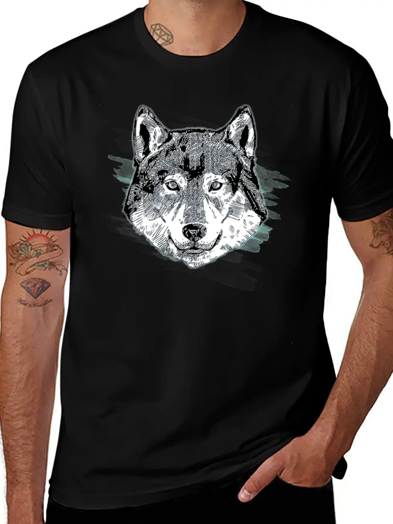 Wolf Arctic Art Animal Lover Gift Idea Unisex Casual T-Shirt – Clean Design For Daily Comfort