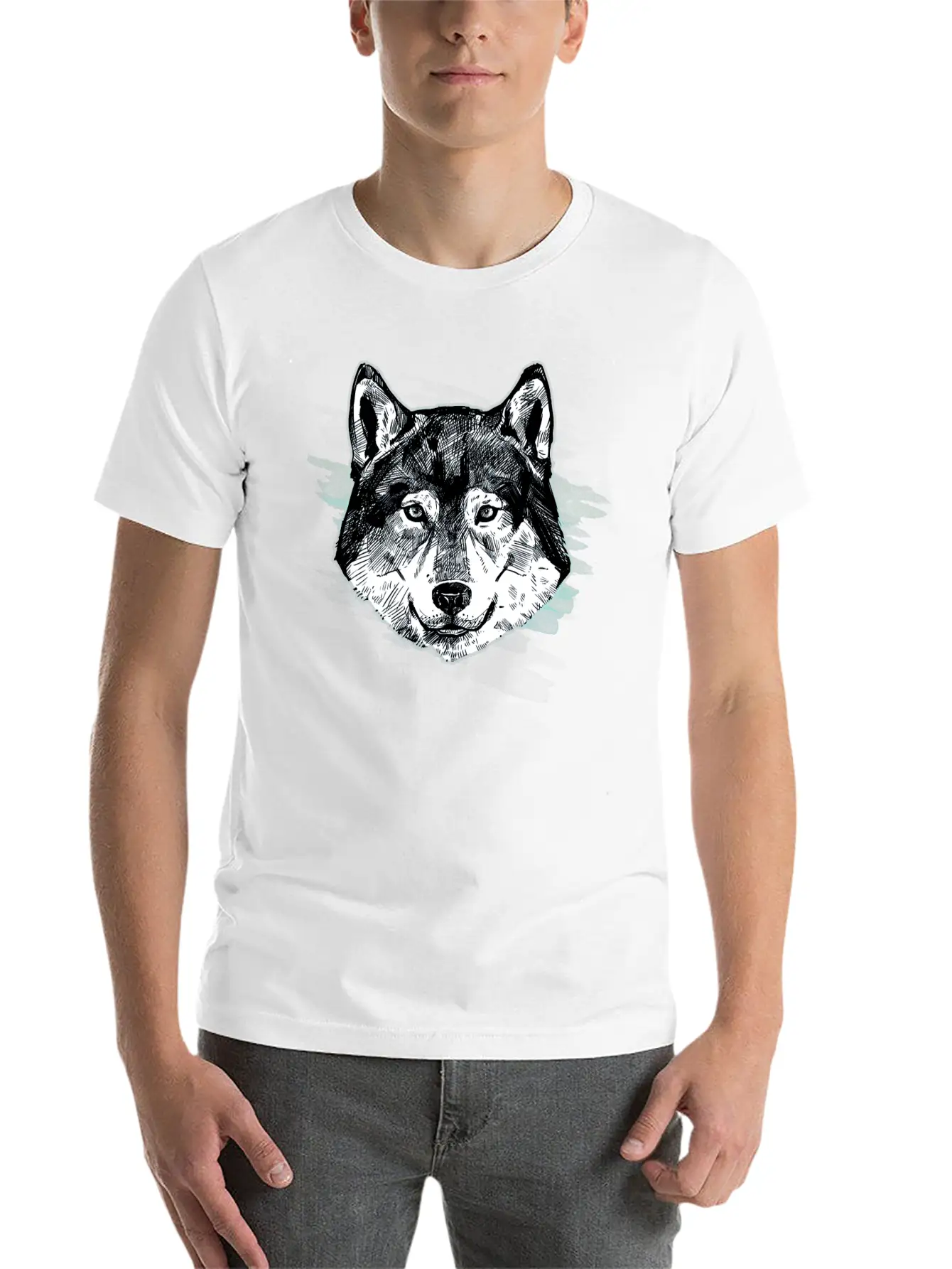 Wolf Arctic Art Animal Lover Gift Idea Unisex Casual T-Shirt – Clean Design For Daily Comfort