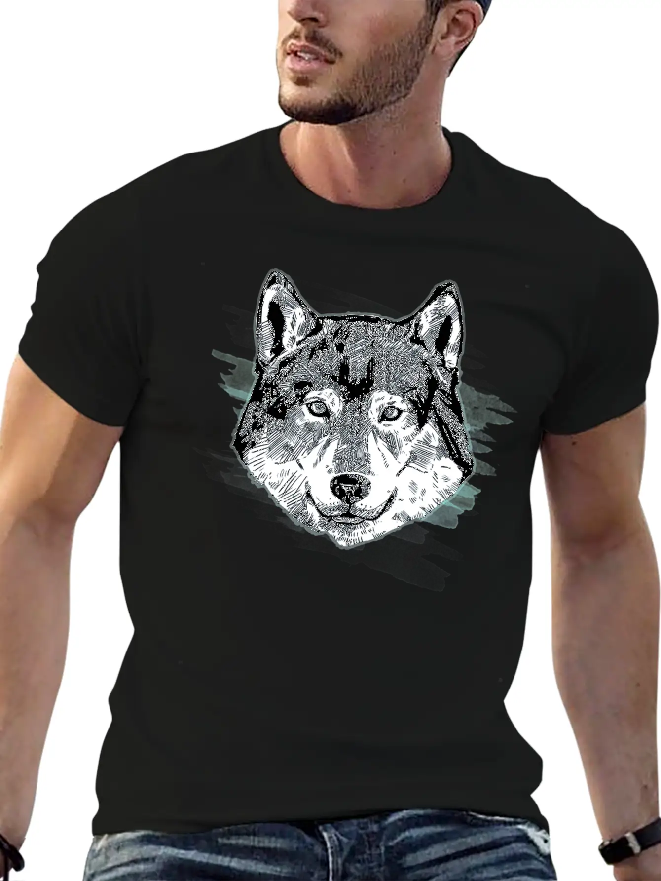 Wolf Arctic Art Animal Lover Gift Idea Unisex Casual T-Shirt – Clean Design For Daily Comfort
