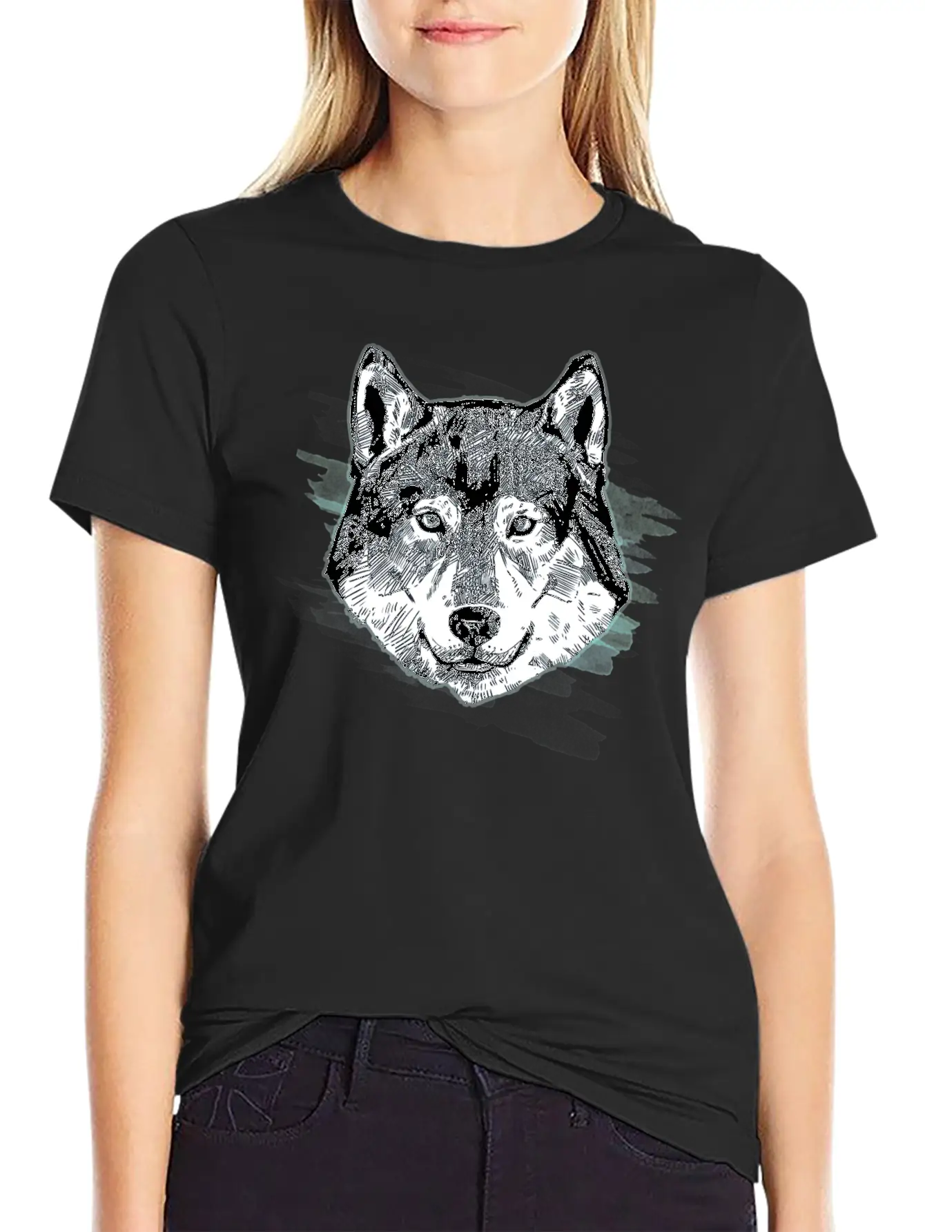 Wolf Arctic Art Animal Lover Gift Idea Unisex Casual T-Shirt – Clean Design For Daily Comfort
