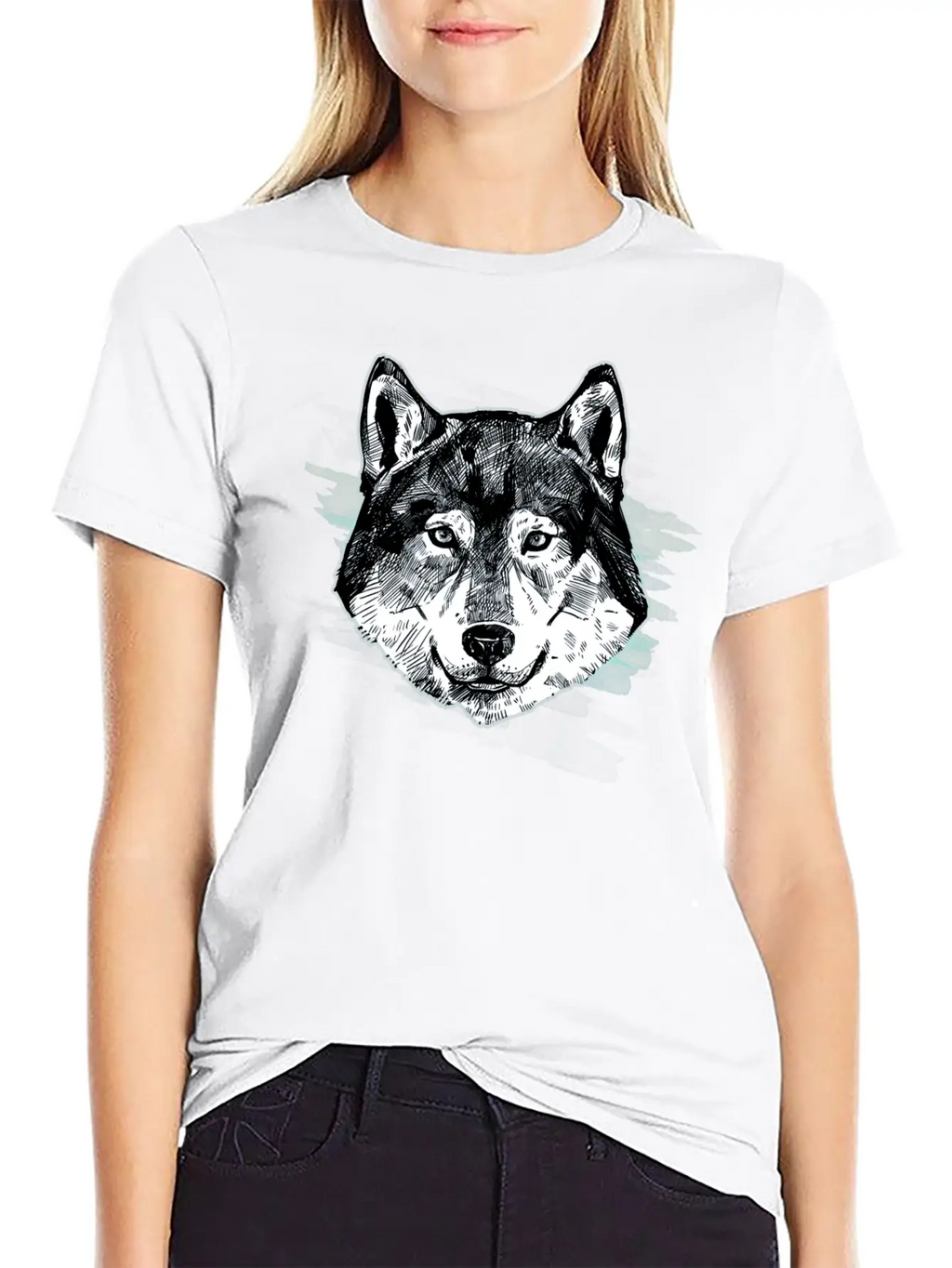 Wolf Arctic Art Animal Lover Gift Idea Unisex Casual T-Shirt – Clean Design For Daily Comfort