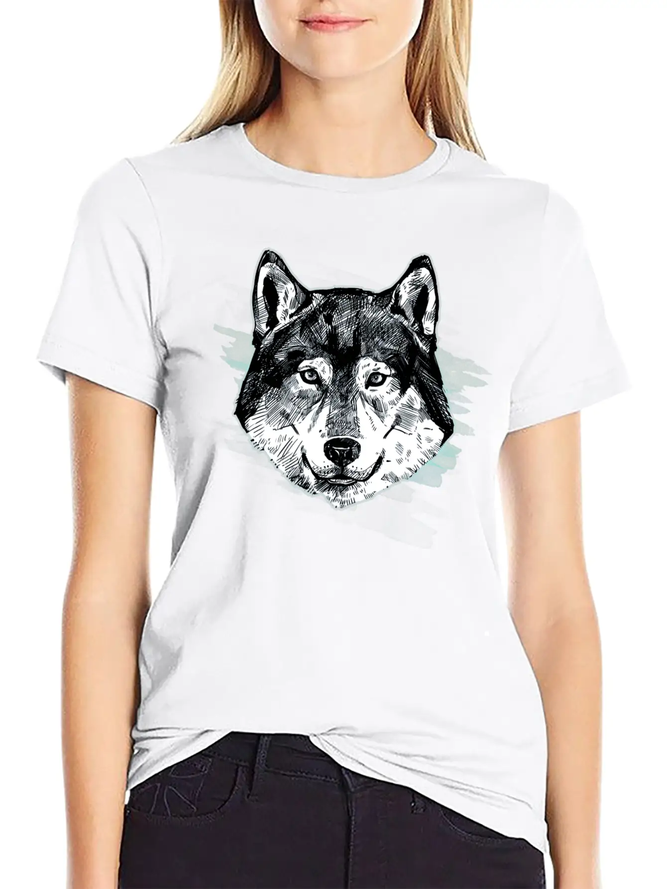 Wolf Arctic Art Animal Lover Gift Idea Unisex Casual T-Shirt – Clean Design For Daily Comfort