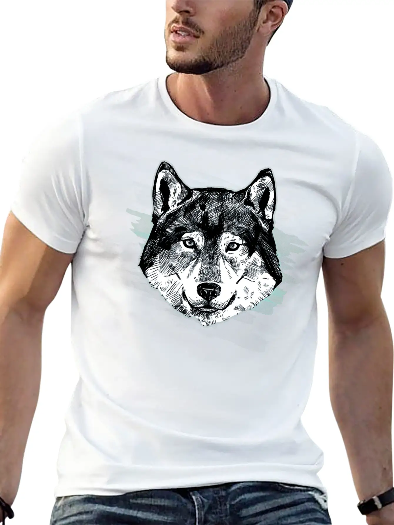 Wolf Arctic Art Animal Lover Gift Idea Unisex Casual T-Shirt – Clean Design For Daily Comfort