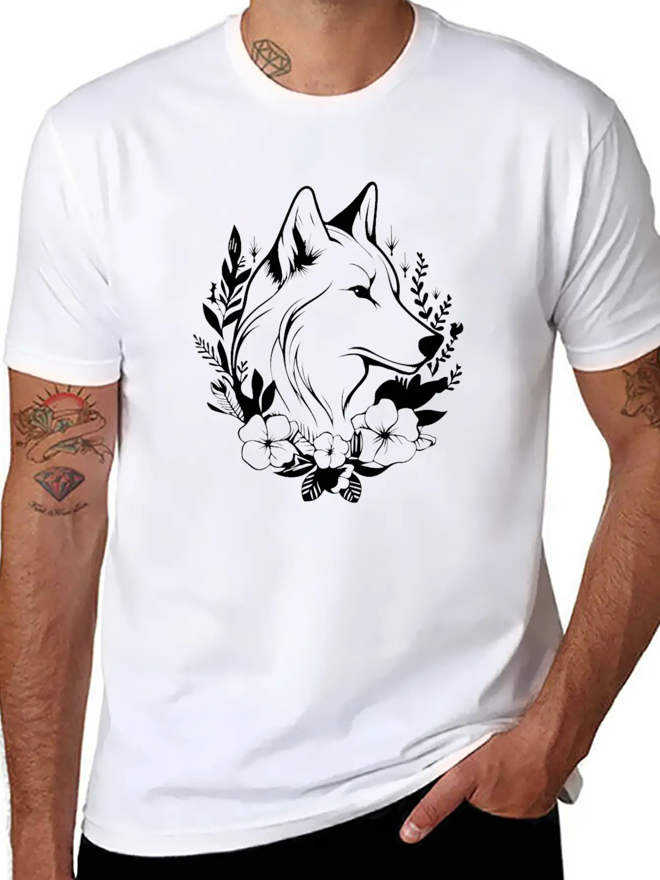 Wolf Breathable Soft Cotton T-Shirt – Timeless Casual Look