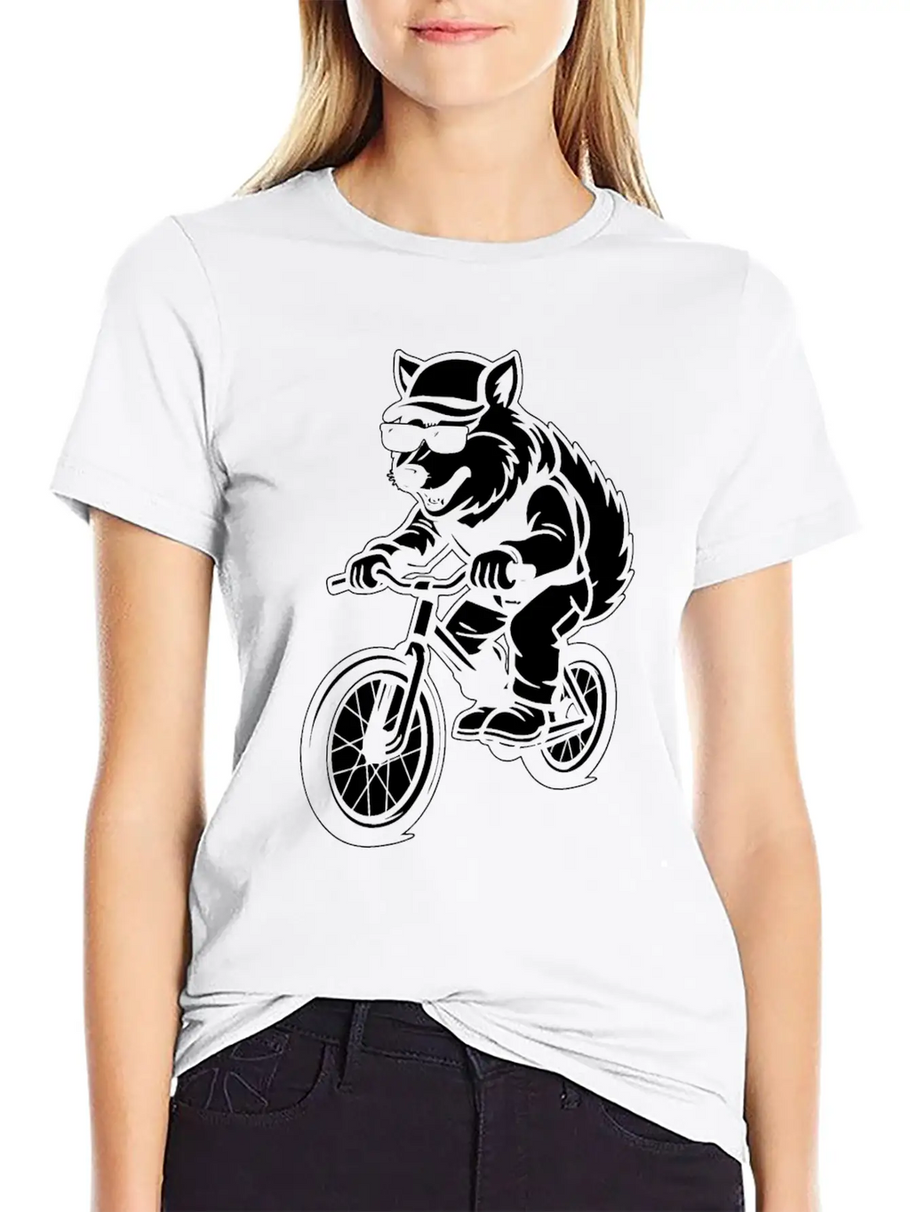 Wolf Cycling Unisex Short Sleeve Soft Cotton T-Shirt – Casual Everyday Wear