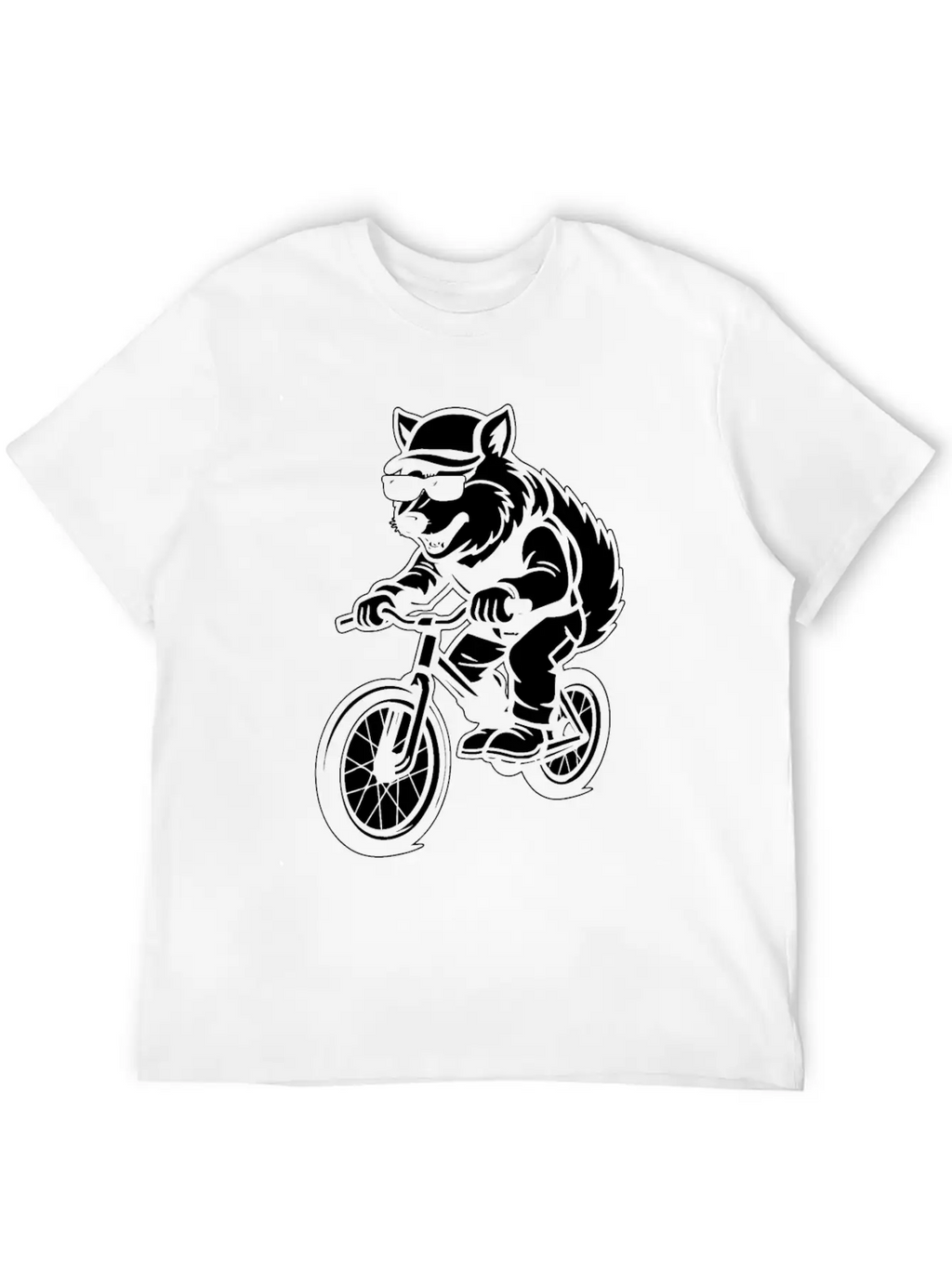 Wolf Cycling Unisex Short Sleeve Soft Cotton T-Shirt – Casual Everyday Wear