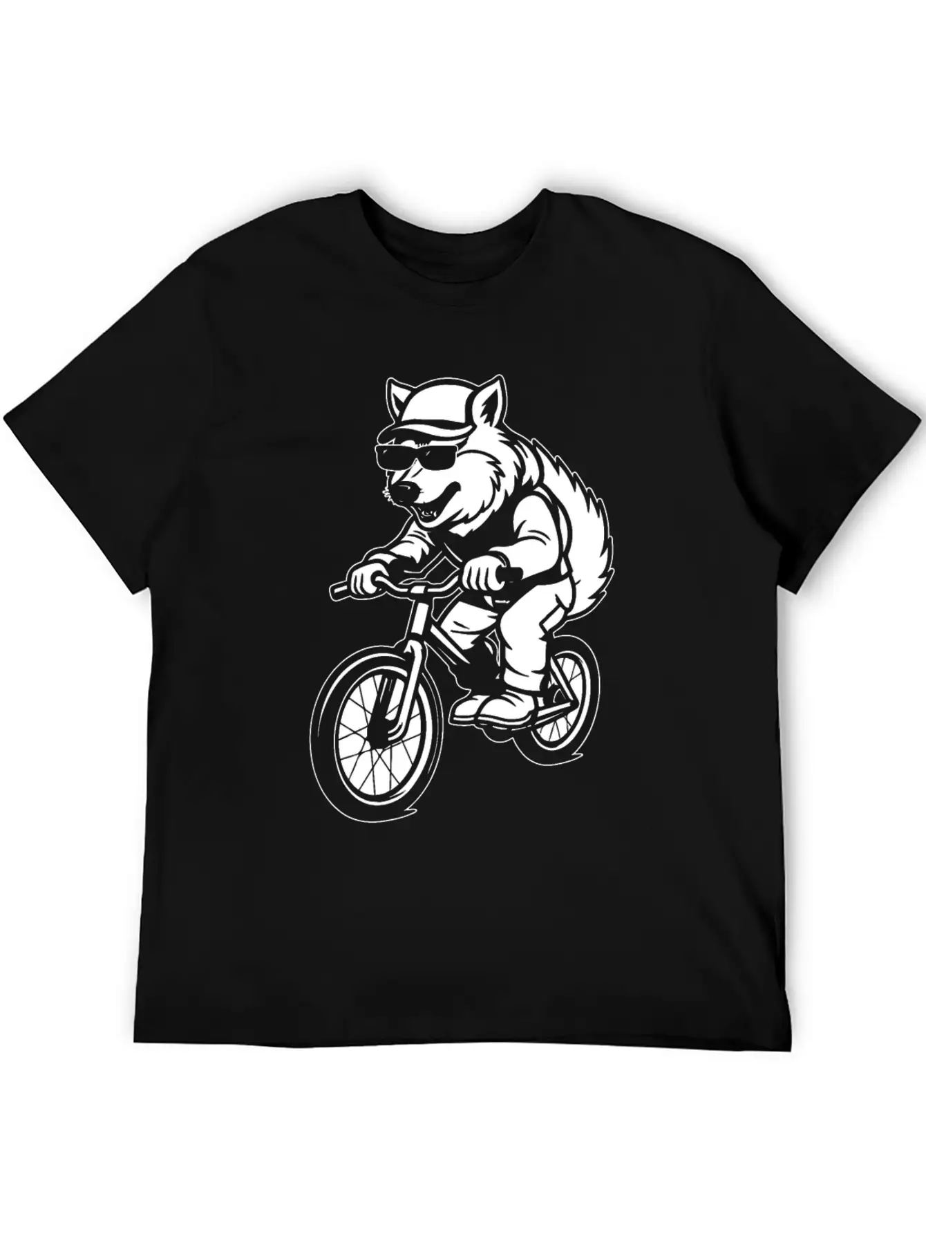 Wolf Cycling Unisex Short Sleeve Soft Cotton T-Shirt – Casual Everyday Wear
