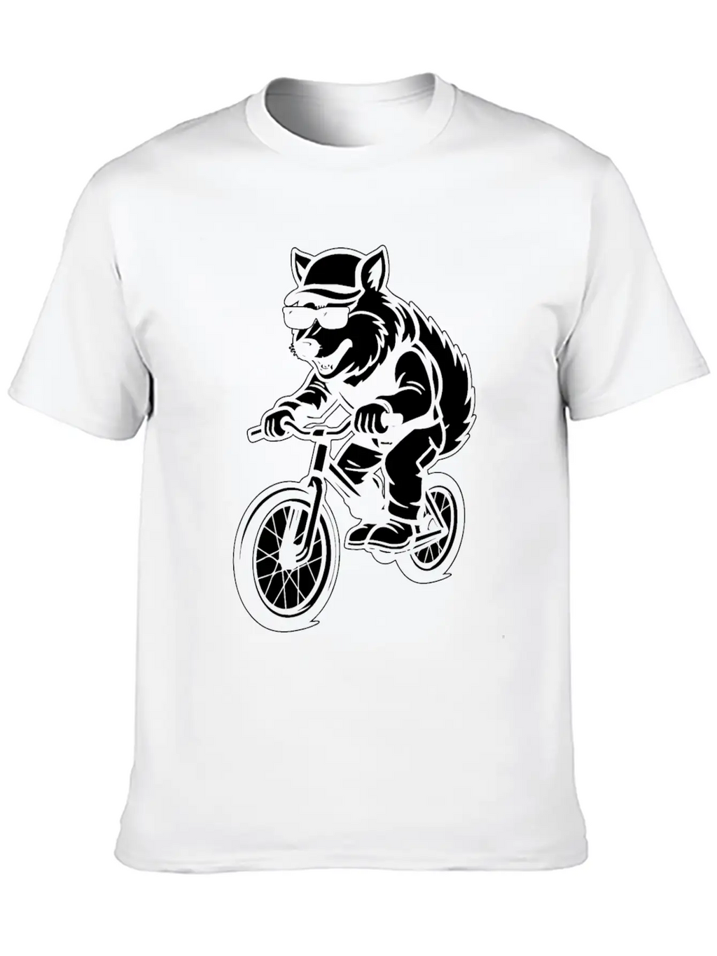 Wolf Cycling Unisex Short Sleeve Soft Cotton T-Shirt – Casual Everyday Wear