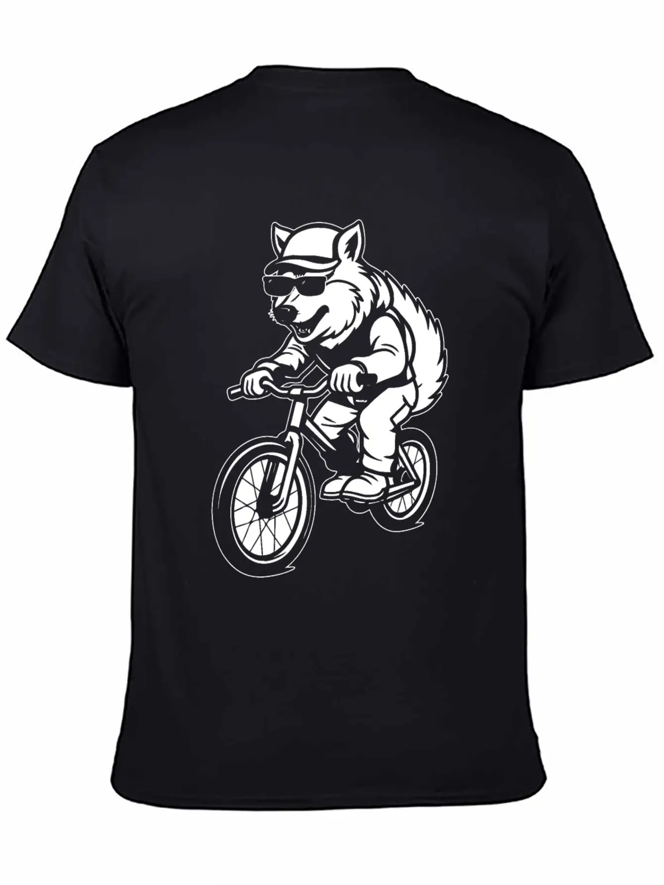 Wolf Cycling Unisex Short Sleeve Soft Cotton T-Shirt – Casual Everyday Wear