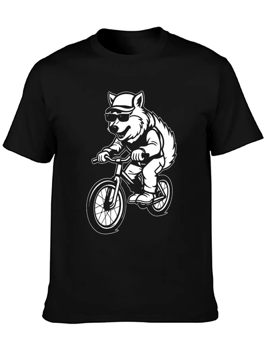 Wolf Cycling Unisex Short Sleeve Soft Cotton T-Shirt – Casual Everyday Wear