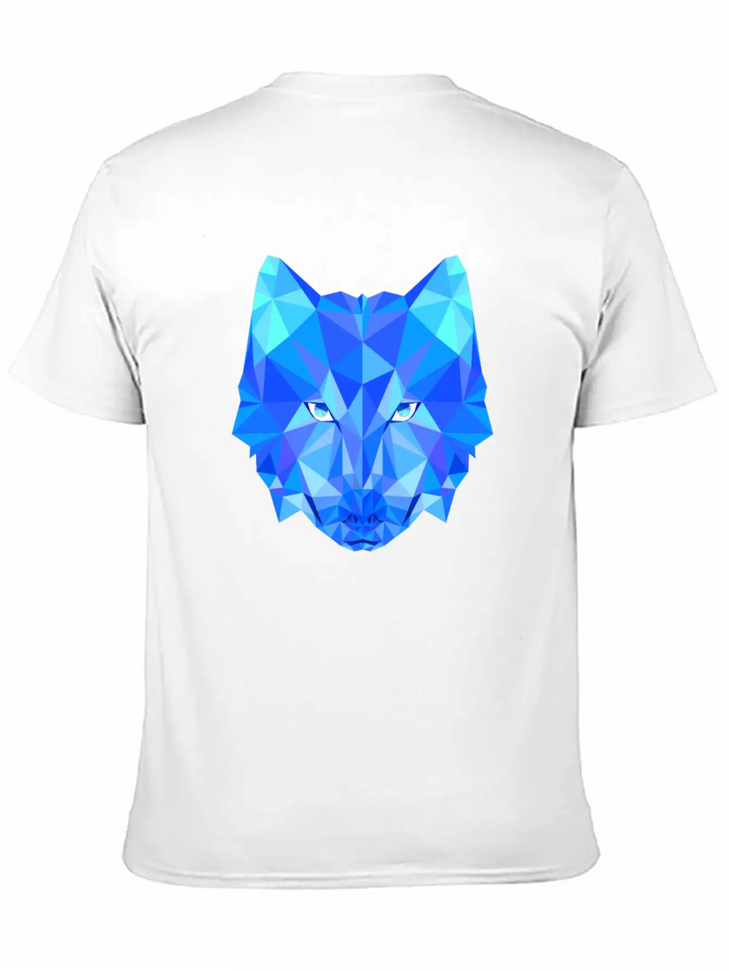 Wolf Dog Shepherd In Geometric Polygons Breathable Soft Cotton T-Shirt – Timeless Casual Look