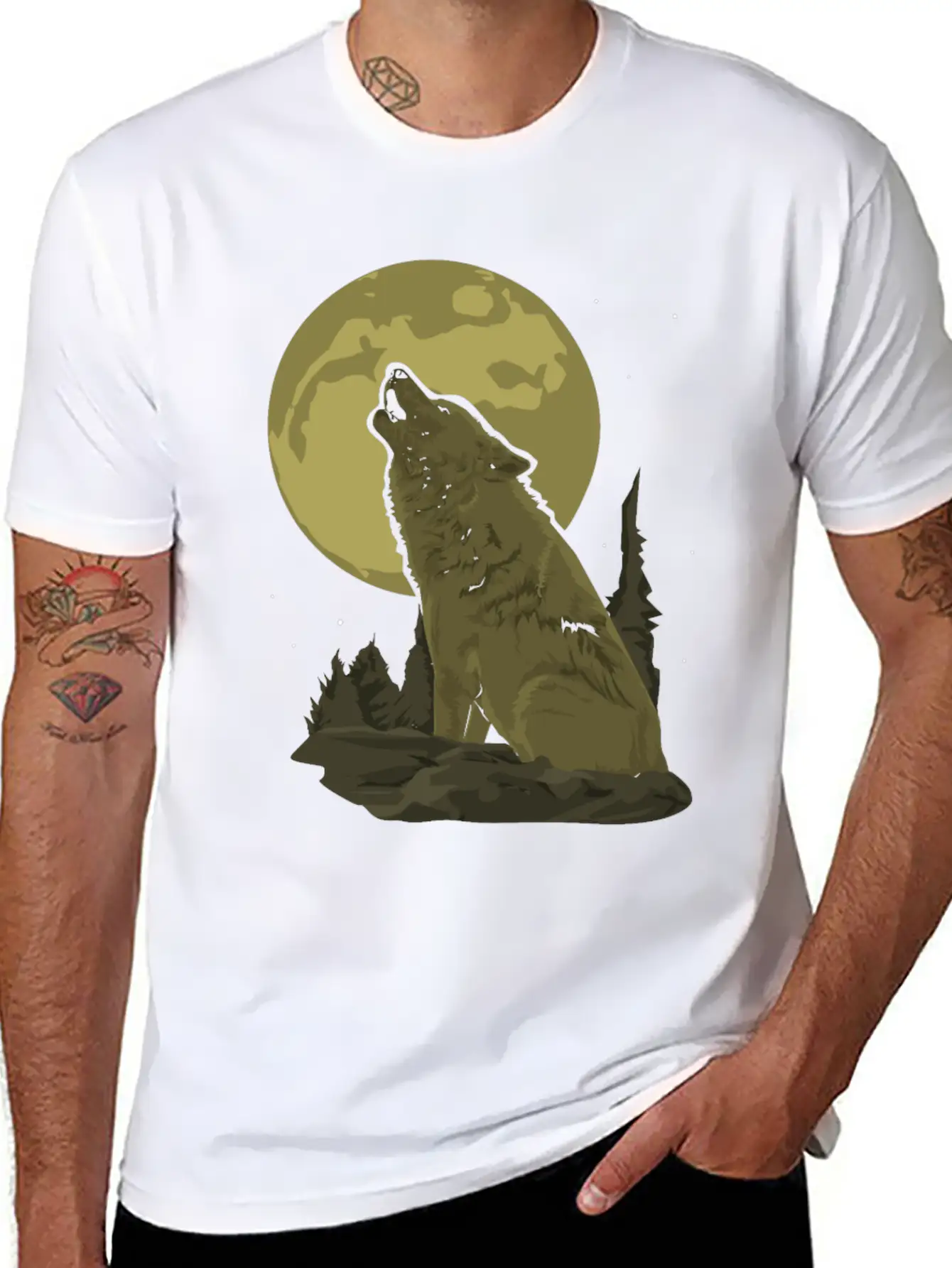 Wolf Gift Unisex Casual T-Shirt – Clean Design For Daily Comfort