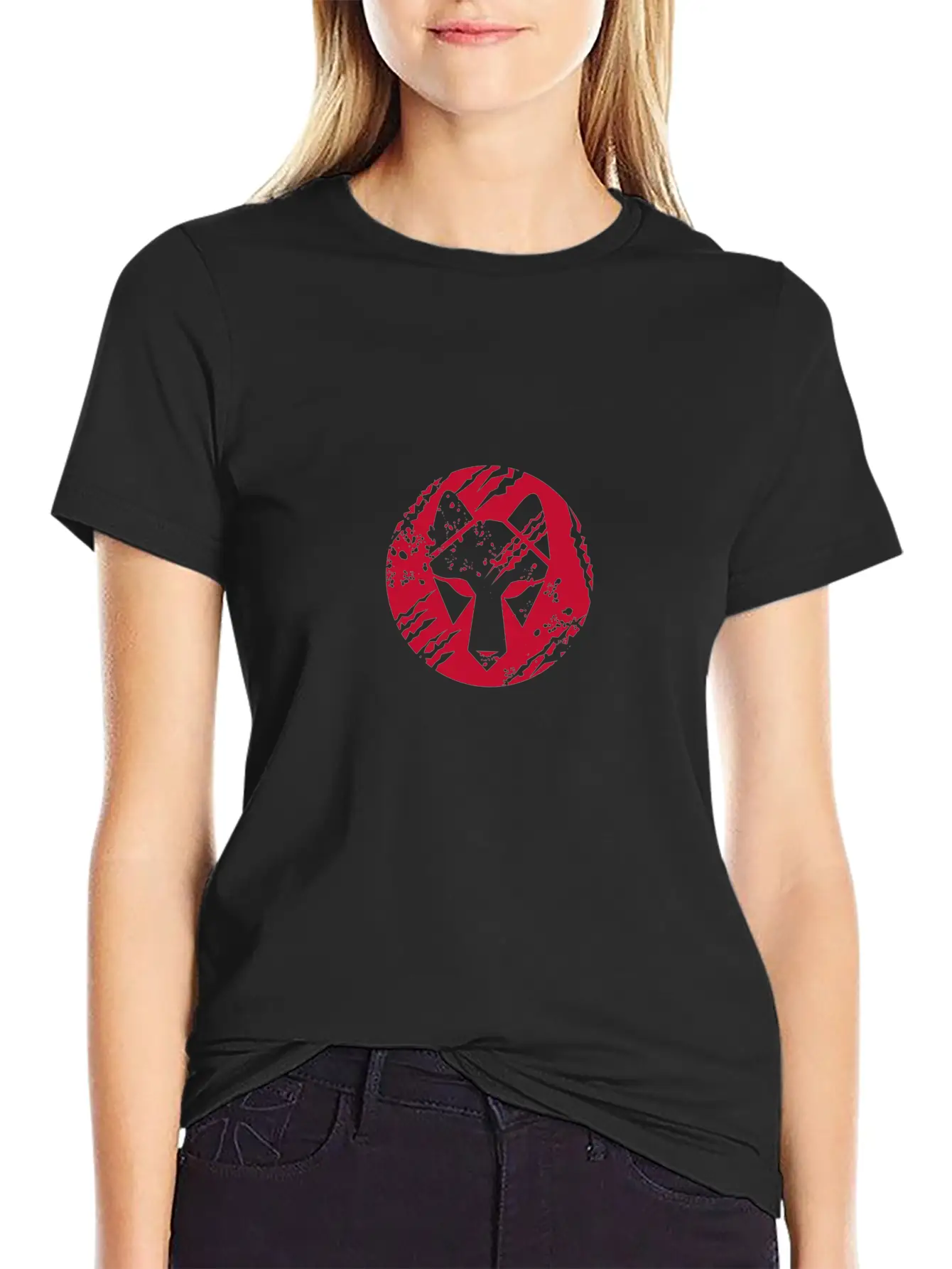 Wolf Head Circle Retro Unisex Casual T-Shirt – Clean Design For Daily Comfort