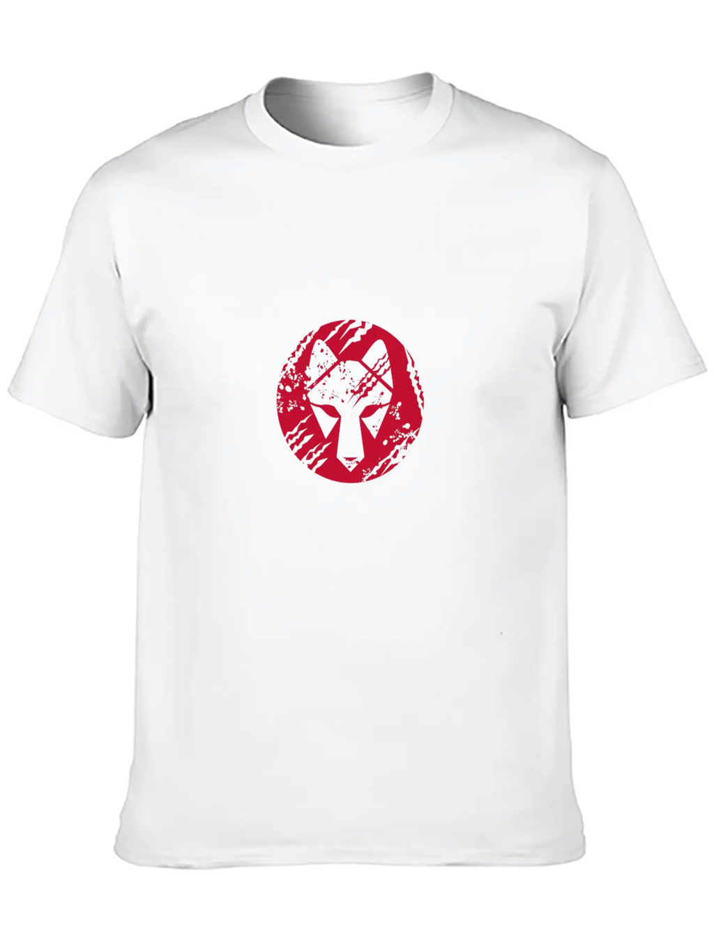 Wolf Head Circle Retro Unisex Casual T-Shirt – Clean Design For Daily Comfort