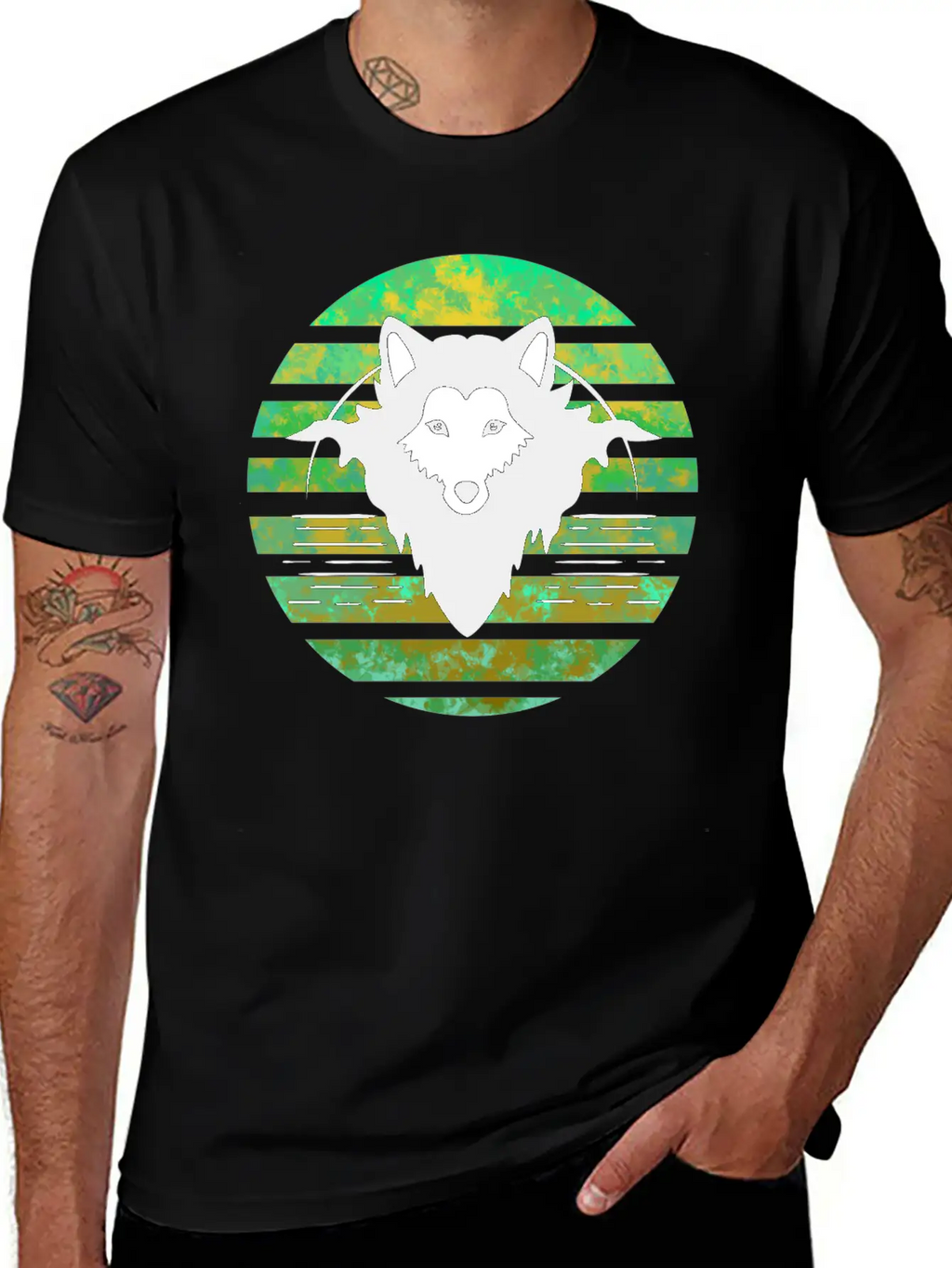 Wolf Head Sunset Classic Fit Graphic Tee For Daily Comfort – Unisex Cotton Shirt
