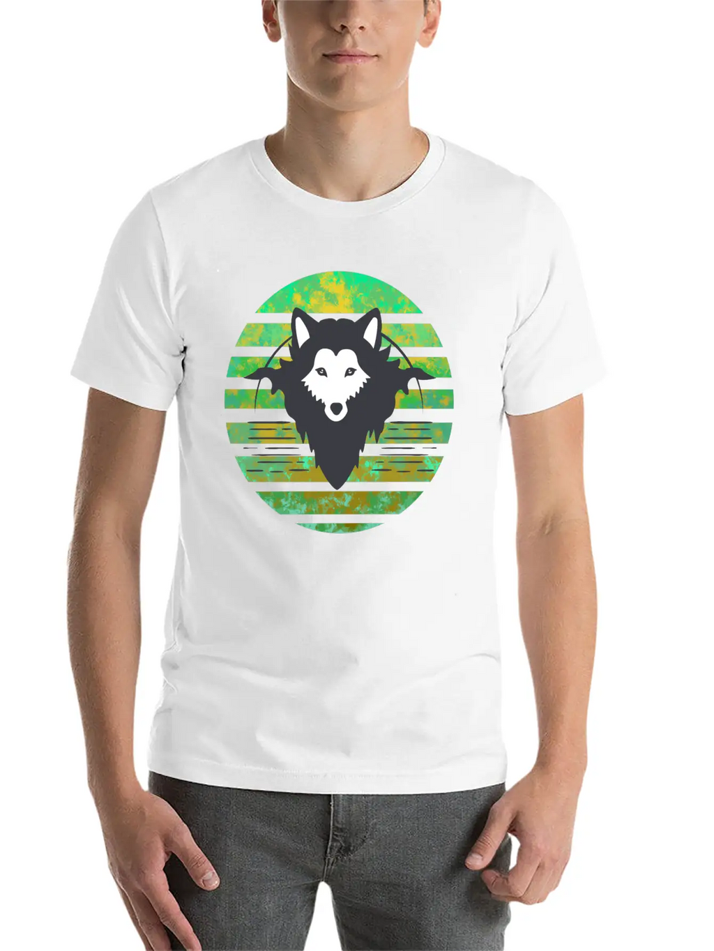 Wolf Head Sunset Classic Fit Graphic Tee For Daily Comfort – Unisex Cotton Shirt
