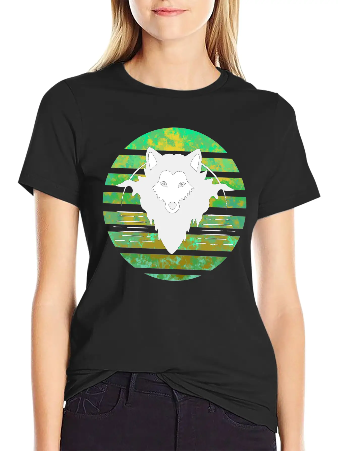 Wolf Head Sunset Classic Fit Graphic Tee For Daily Comfort – Unisex Cotton Shirt