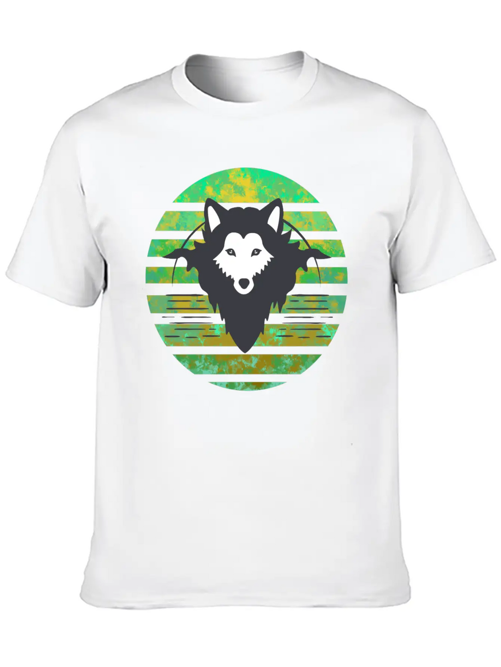 Wolf Head Sunset Classic Fit Graphic Tee For Daily Comfort – Unisex Cotton Shirt
