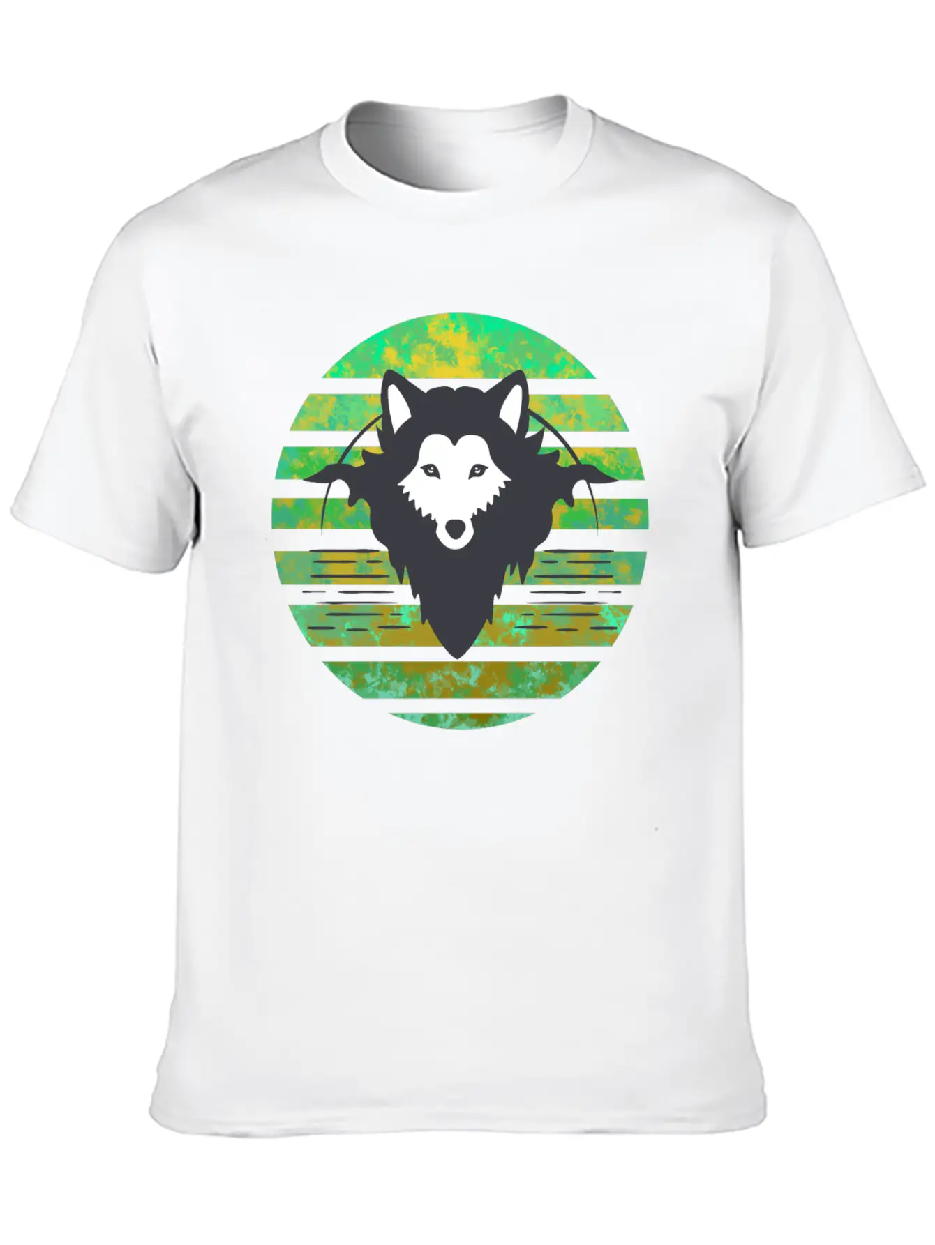 Wolf Head Sunset Classic Fit Graphic Tee For Daily Comfort – Unisex Cotton Shirt