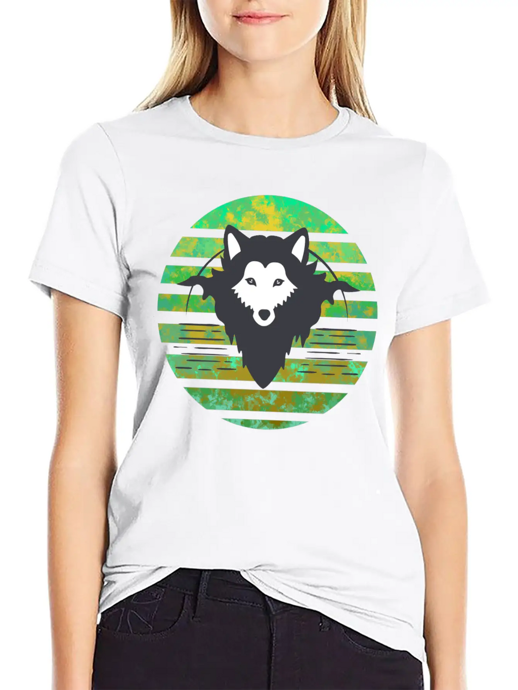 Wolf Head Sunset Classic Fit Graphic Tee For Daily Comfort – Unisex Cotton Shirt
