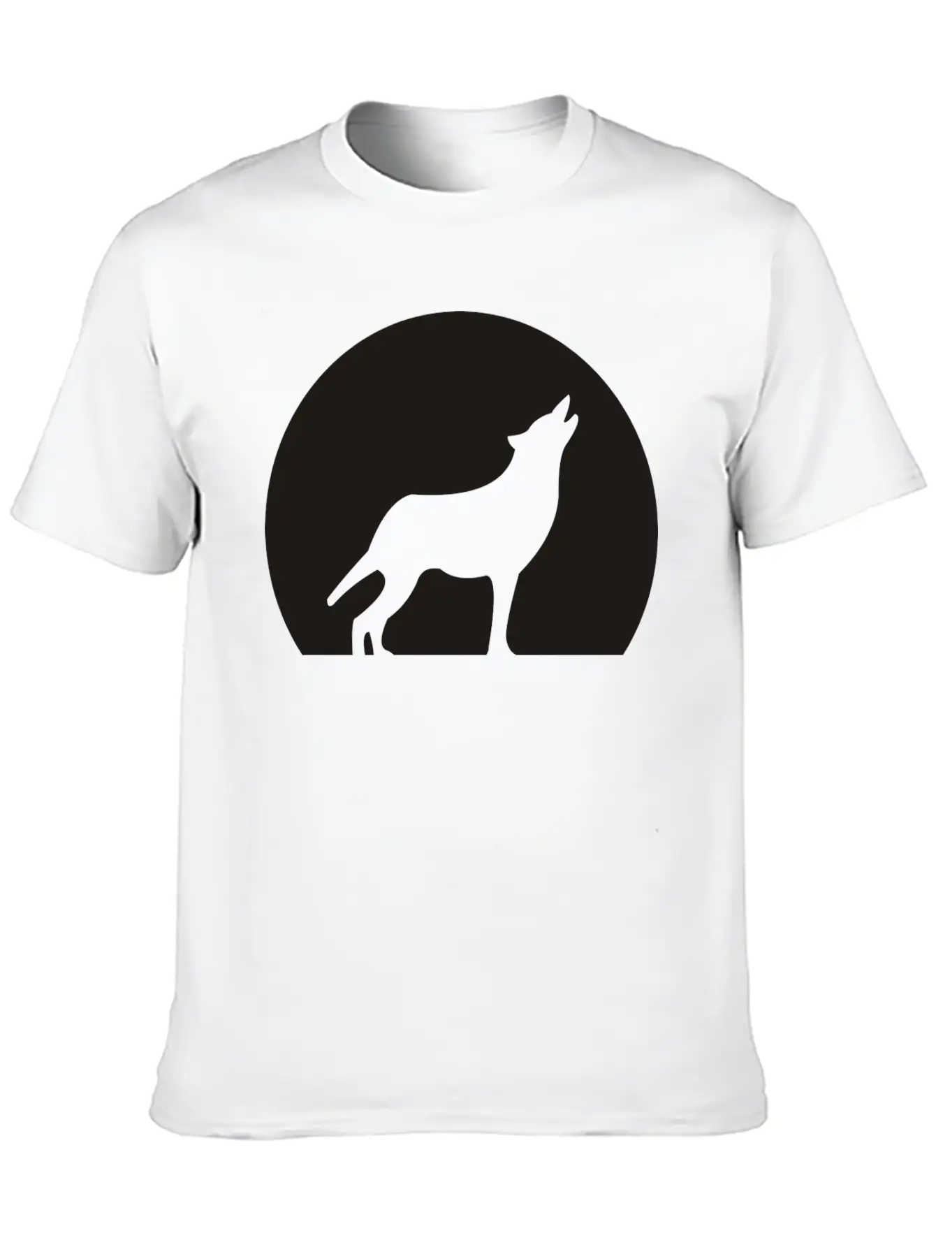 Wolf Howling At Moon Unisex Casual T-Shirt – Clean Design For Daily Comfort