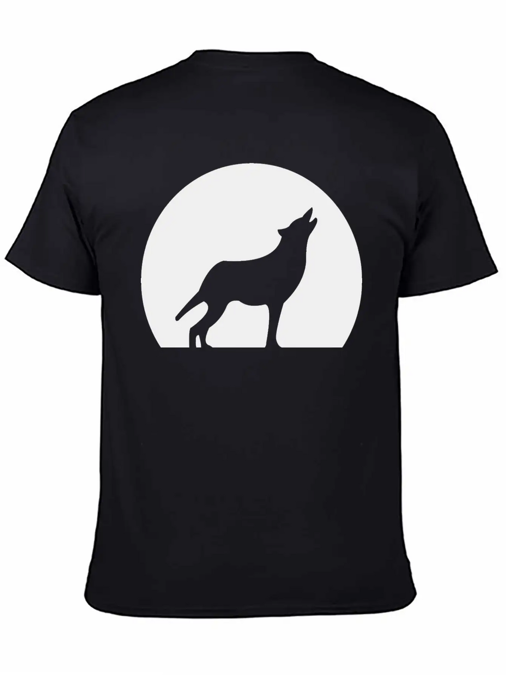 Wolf Howling At Moon Unisex Casual T-Shirt – Clean Design For Daily Comfort