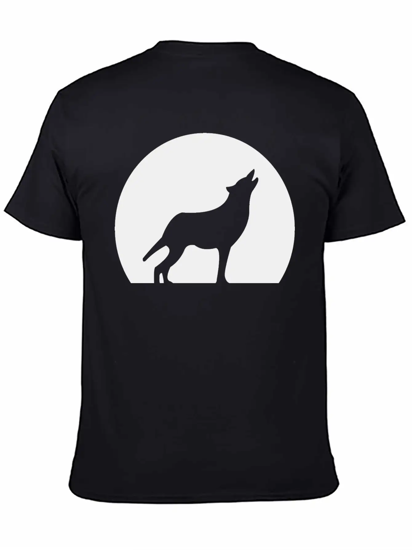 Wolf Howling At Moon Unisex Casual T-Shirt – Clean Design For Daily Comfort