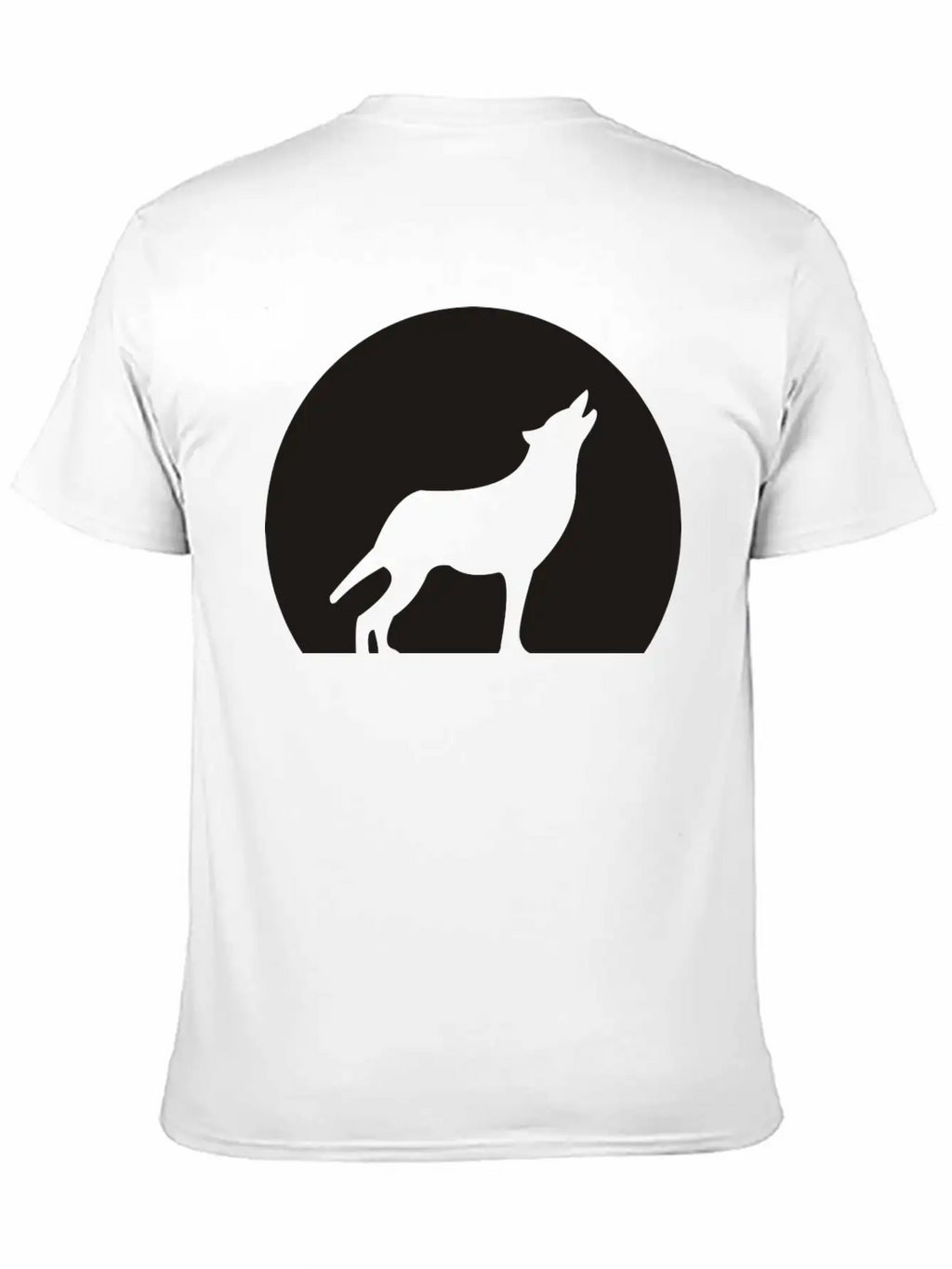 Wolf Howling At Moon Unisex Casual T-Shirt – Clean Design For Daily Comfort