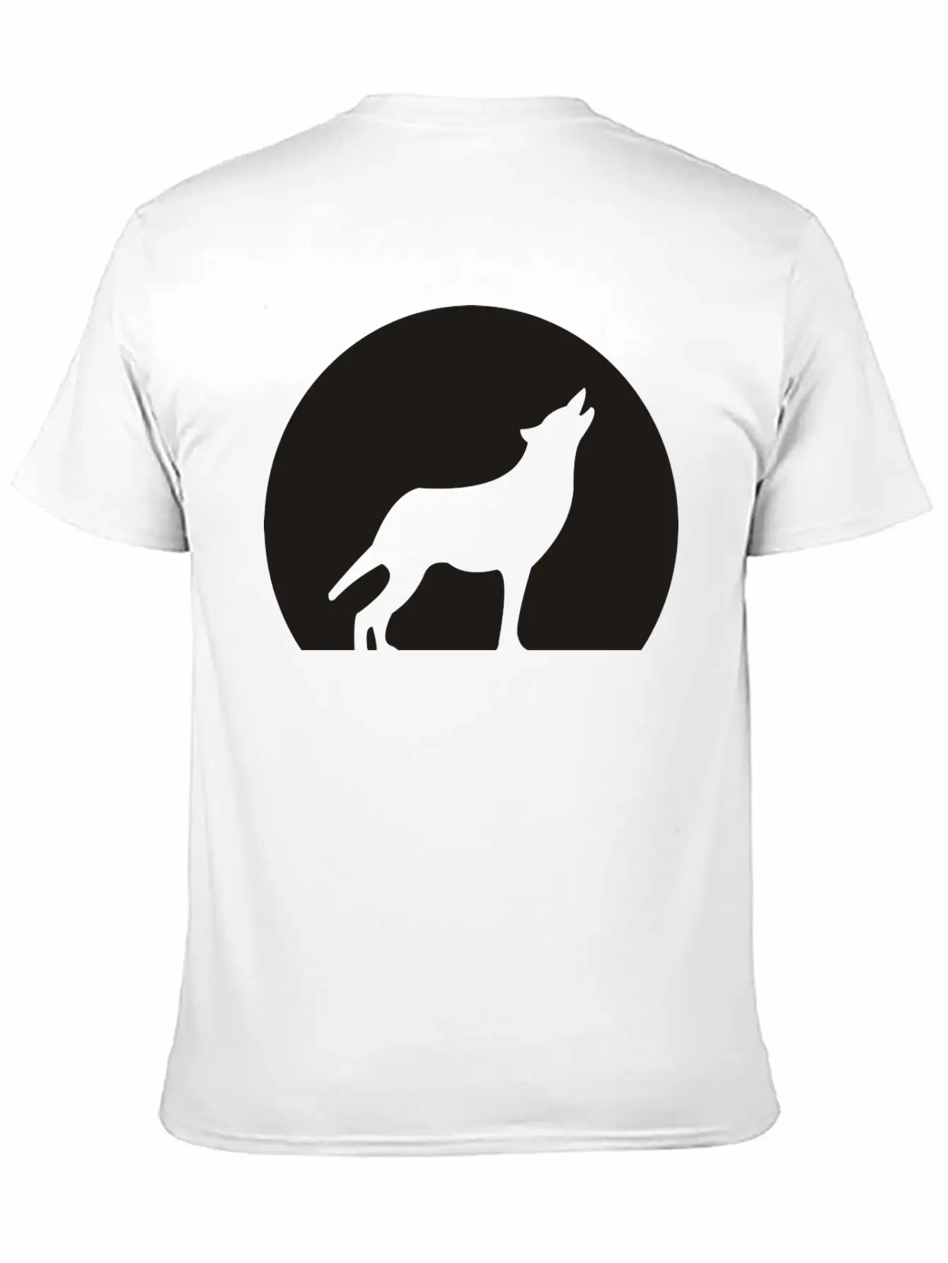 Wolf Howling At Moon Unisex Casual T-Shirt – Clean Design For Daily Comfort