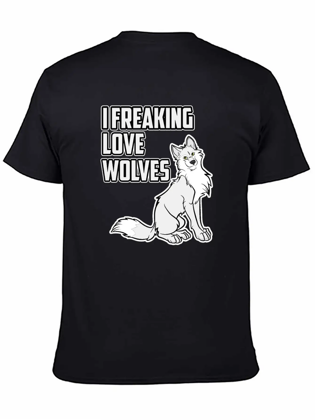 Wolf I Freaking Love Wolves Heart Women Men Kids Unisex Casual T-Shirt – Clean Design For Daily Comfort