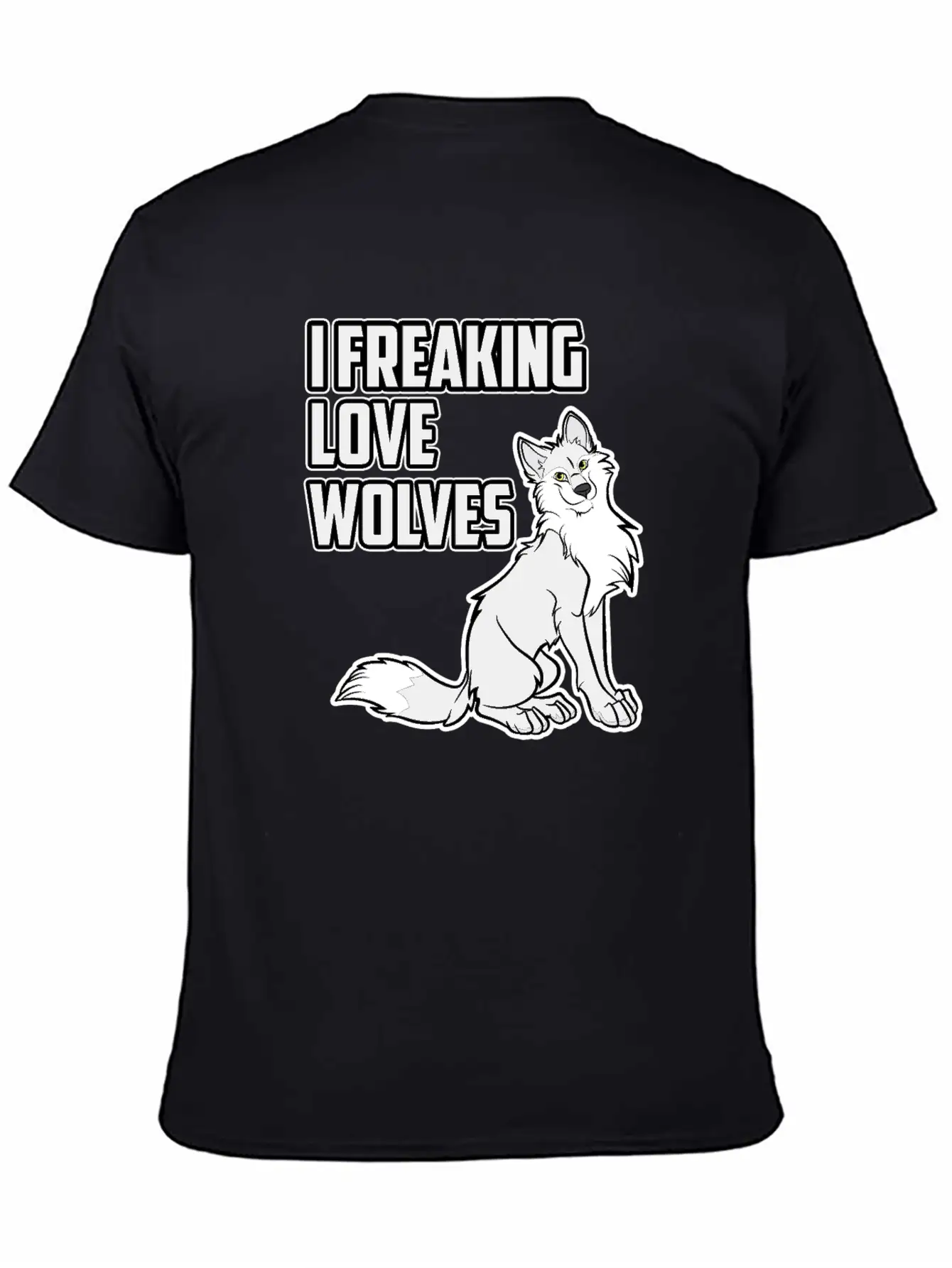 Wolf I Freaking Love Wolves Heart Women Men Kids Unisex Casual T-Shirt – Clean Design For Daily Comfort