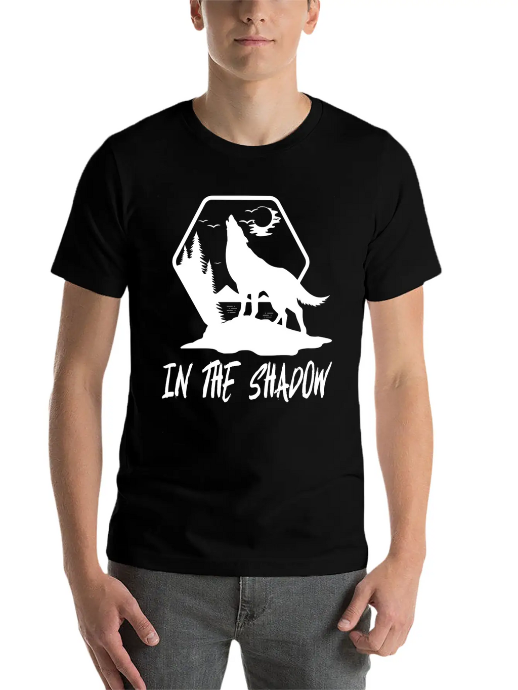 Wolf In The Shadow Breathable Soft Cotton T-Shirt – Timeless Casual Look